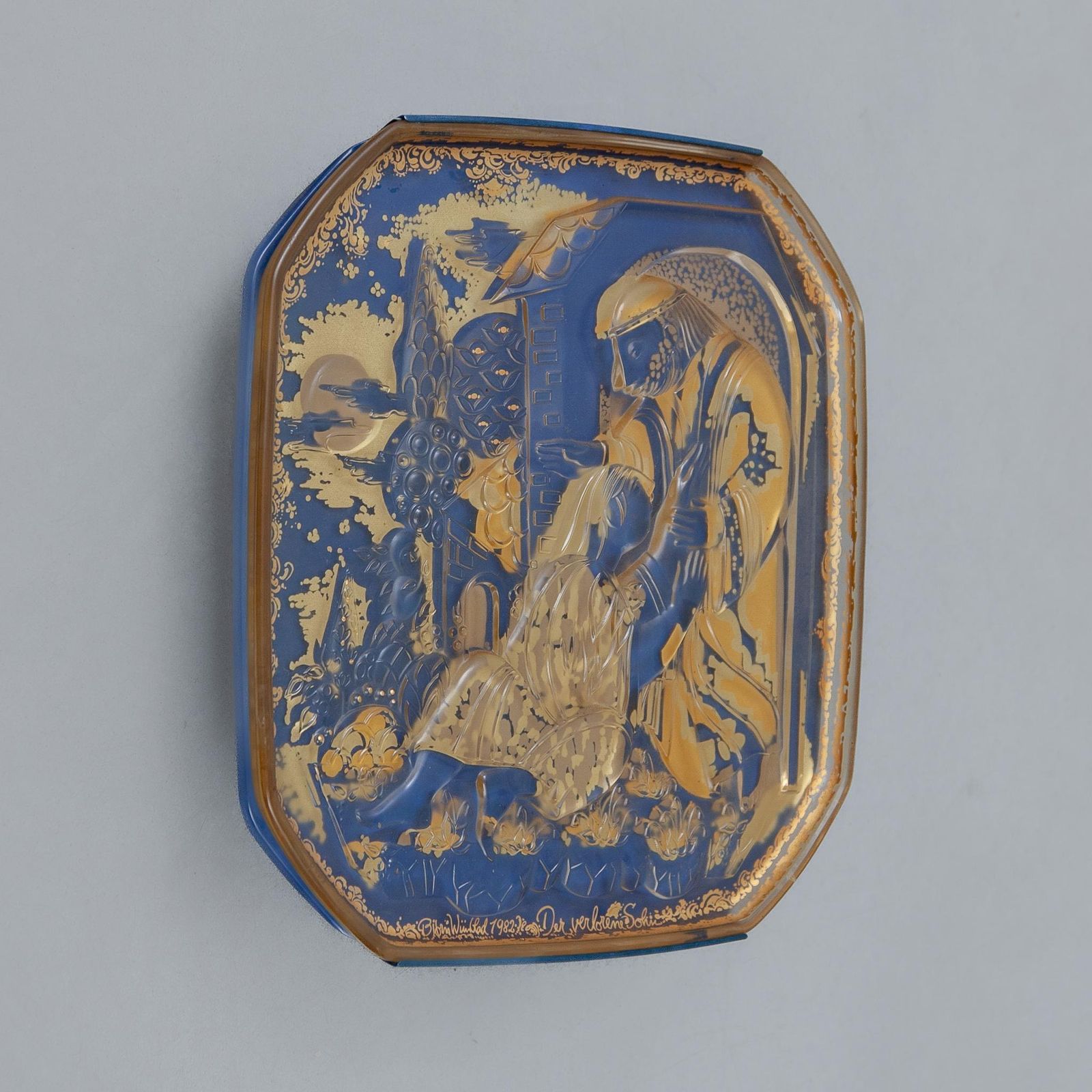 Glass Art Wall Mounted Parable Of The Prodigal Son By  Bjorn Wiinblad, Rosenthal photo vinterior