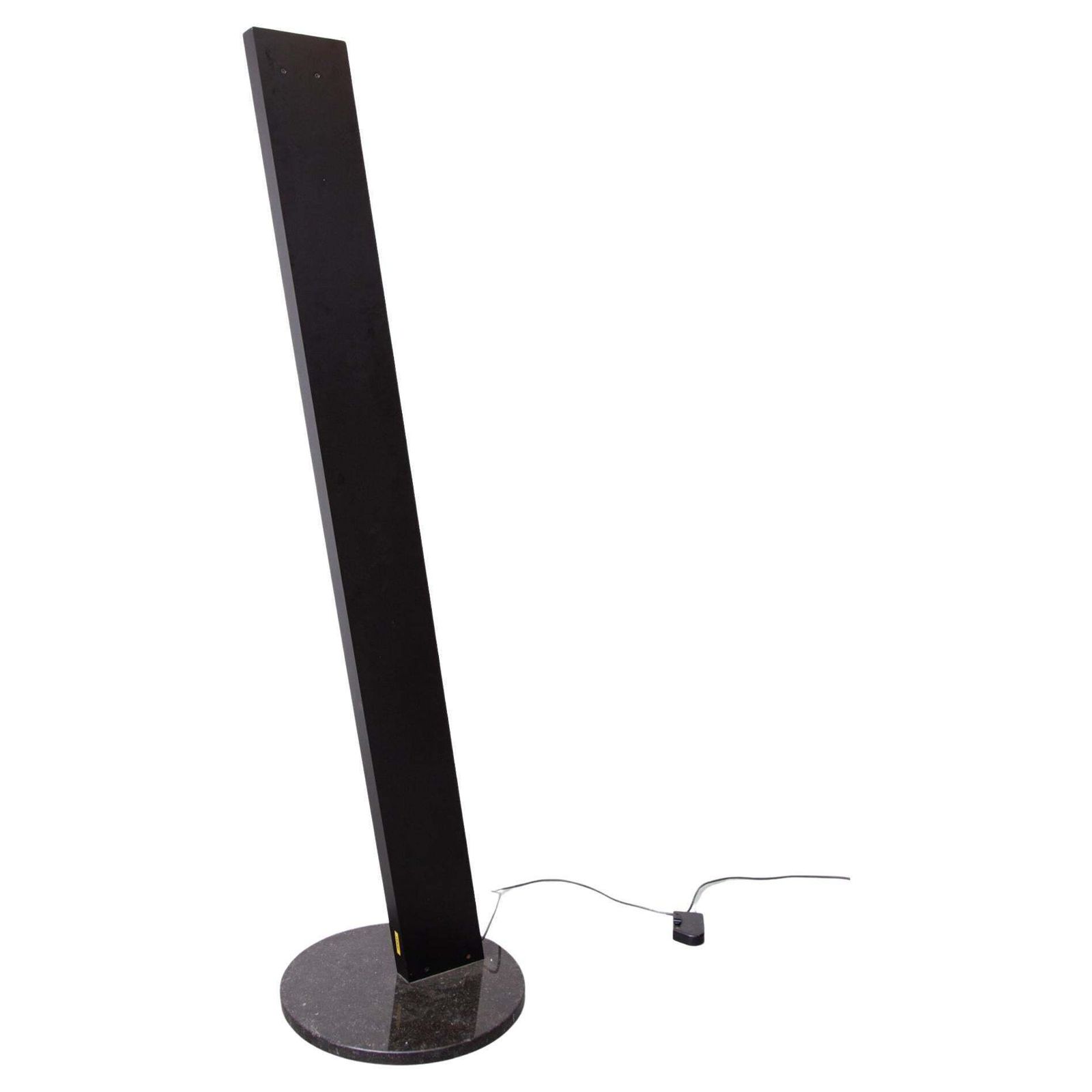 Floor Lamp Large Black Plated Metal Uplighter, 1980s By Poltrona Frau