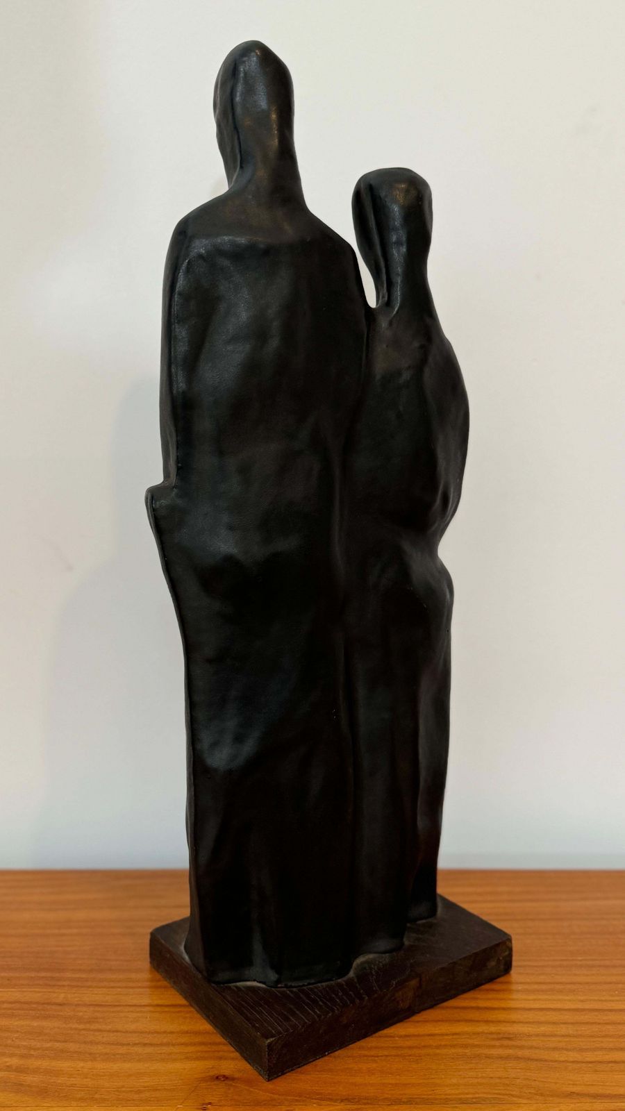 Abstract Family Sculpture In Black Glaze By Elie Van Damme, Belgium, 1960s photo 504.0