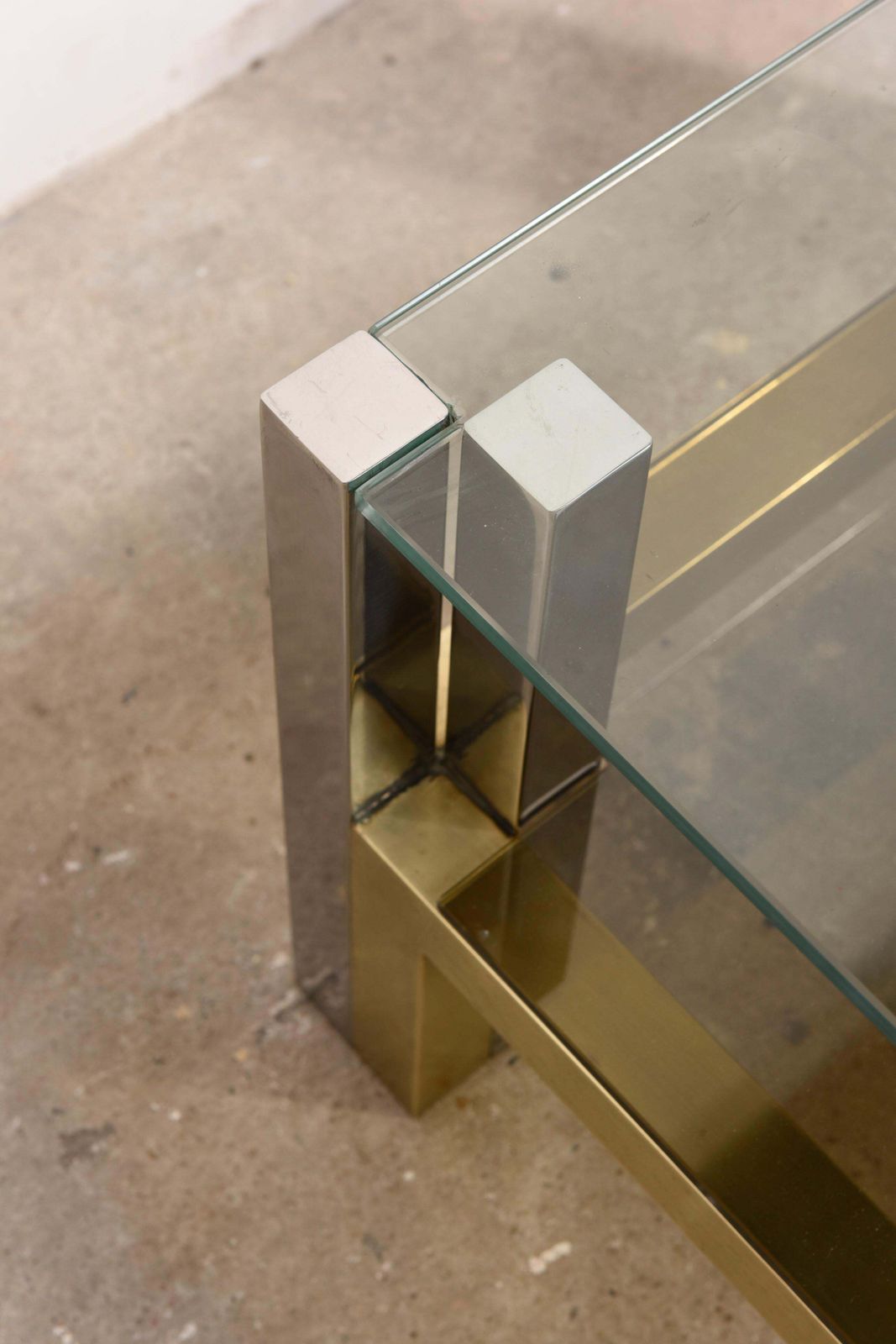 Brass Coffee Table By Alfredo Freda For Cittone Oggi, 1970s, Italy photo for sale