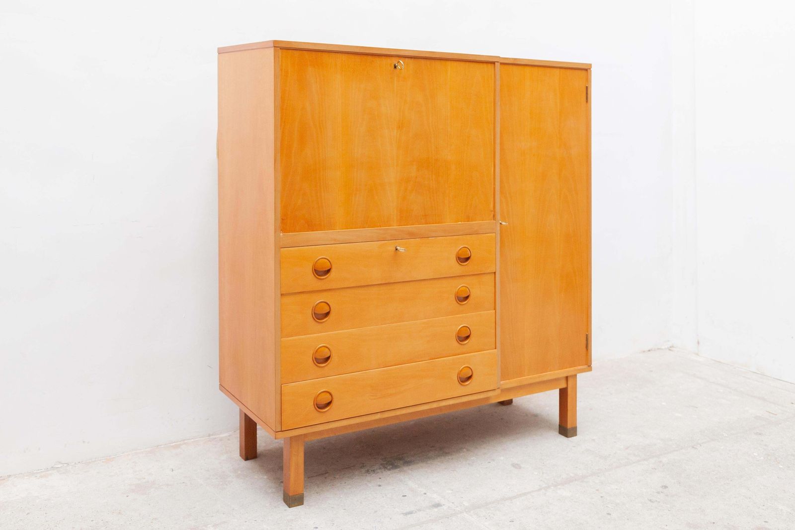 Mid Century Modern Desk Sideboard Bureau Secretaire Belgium Design, 1960s photo buy