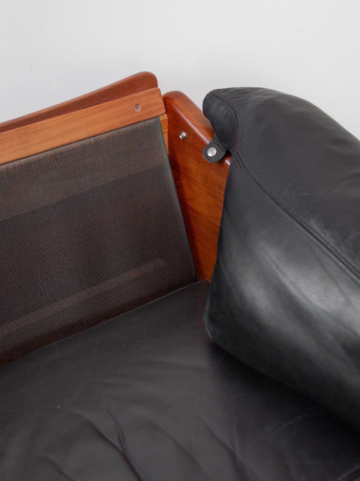 photo vinterior A. Mikael Laursen & Søn, Modern Brutalist Solid Teak Set Of Two Lounge Chairs