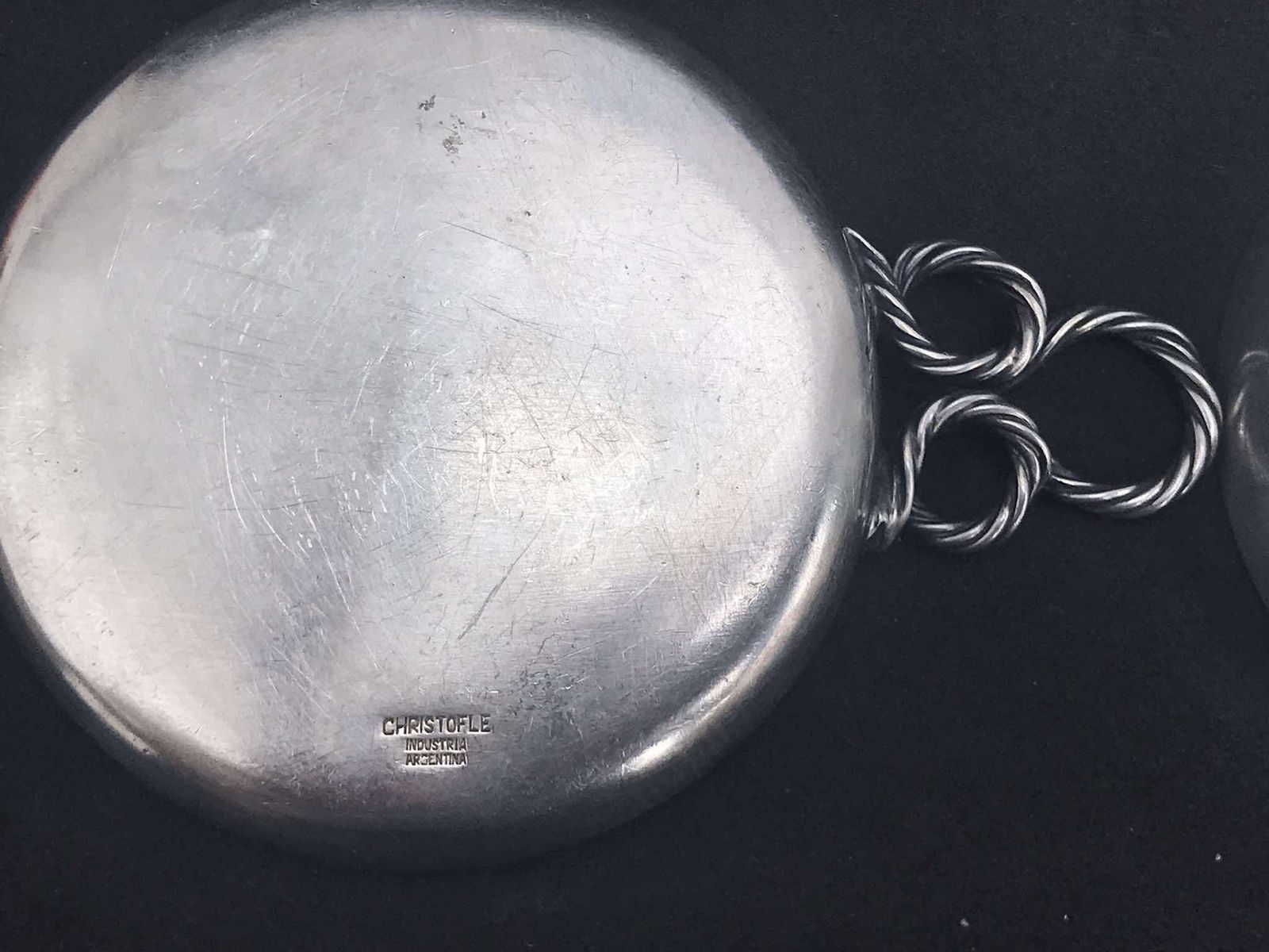 photo for sale Christofle Set 2 Small Dishes/ Taste Wine, Coasters/ Individual Ashtrays Rare Silver Plated Table Decor Gift For Hostess Smoker Tobacciana