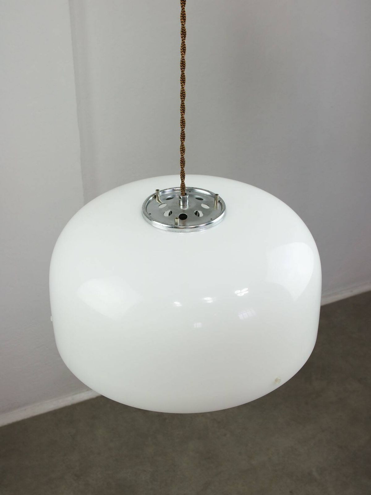 photo for sale Italian White Medusa Pendant Lamp By Luigi Massoni For Guzzini, 1970s