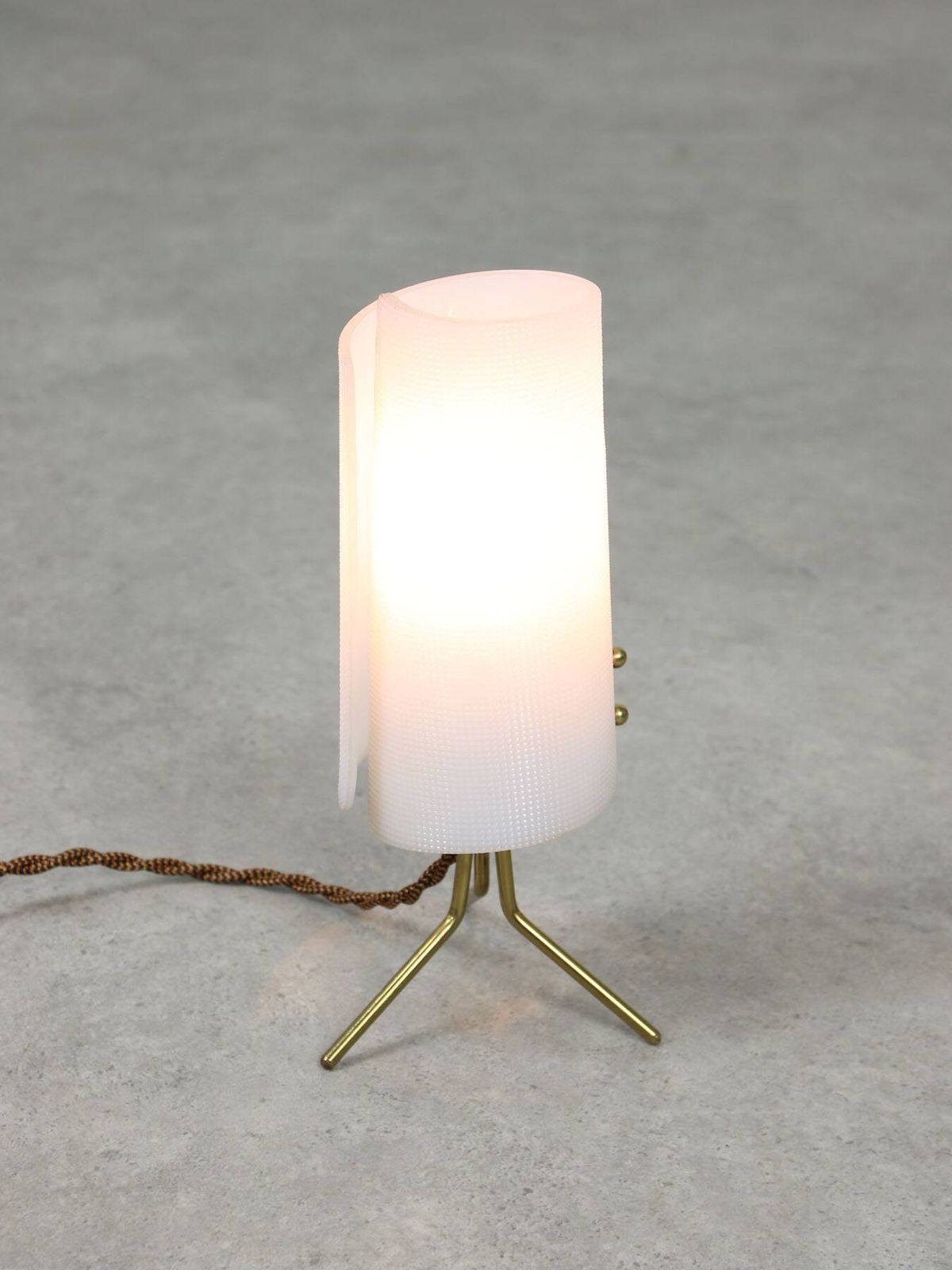 Mid Century Italian Plastic And Brass Table Lamp photo buy