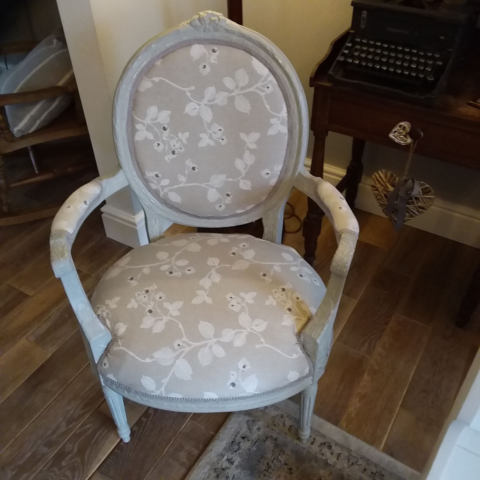 Reupholstered Louis XVI Style Chair photo vinterior