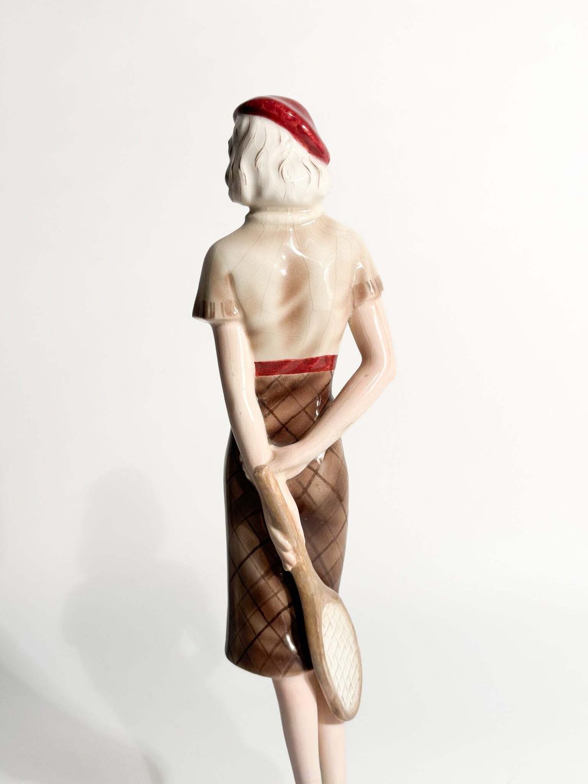 Goldscheider Ceramic Figurine Of A Tennis Player By Stefan Dakon From The 1930s photo vintage