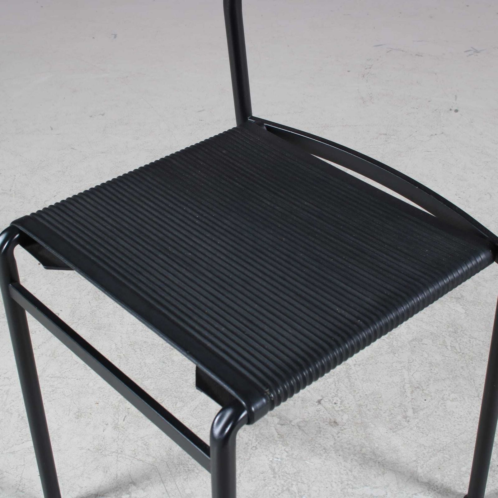 1980s Set Of 6 “Café” Dining Chairs By Philippe Starck For Baleri, Italy photo vinterior