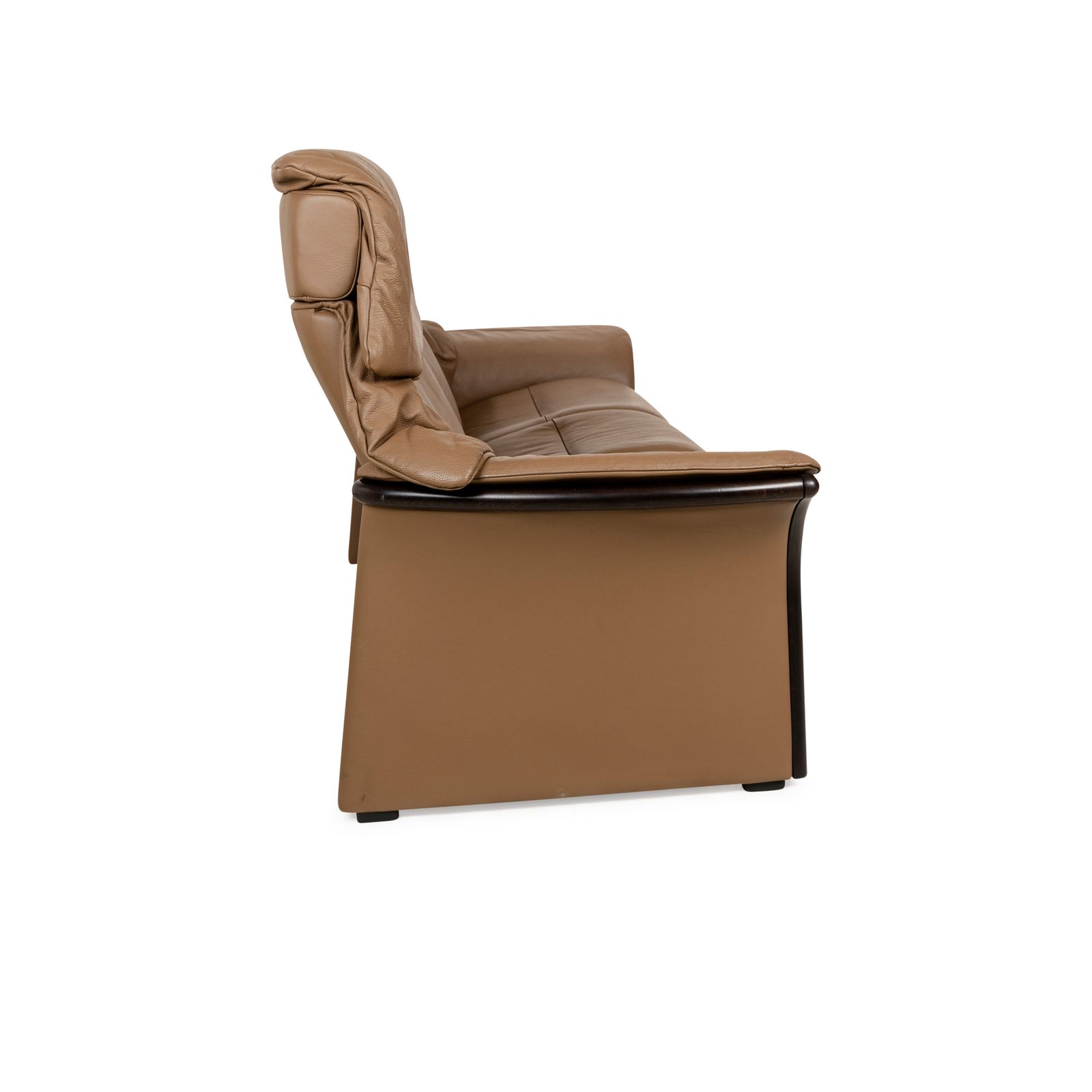 Furniture Stressless Eldorado Leather Three Seater Brown Beige Sofa Manual Function photo