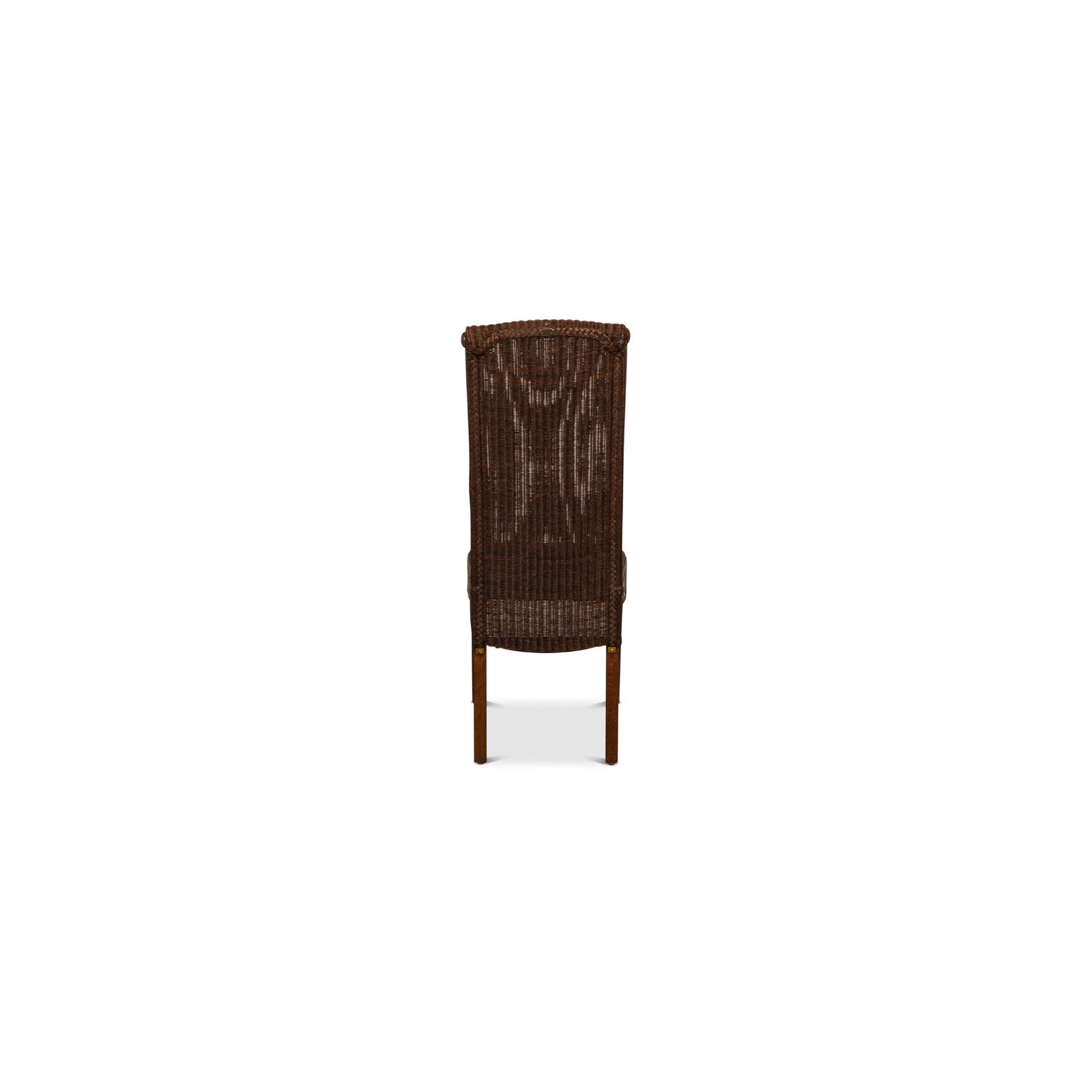 photo for sale Lot de 4 chaises de salle à manger Lloyd Loom en bois brun