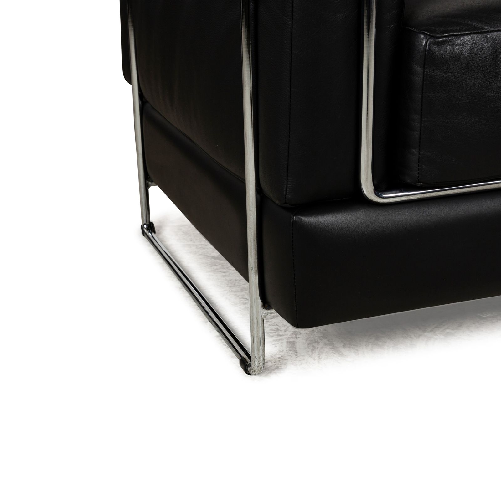 Canapé 2 places Züco Carat en cuir noir photo for sale
