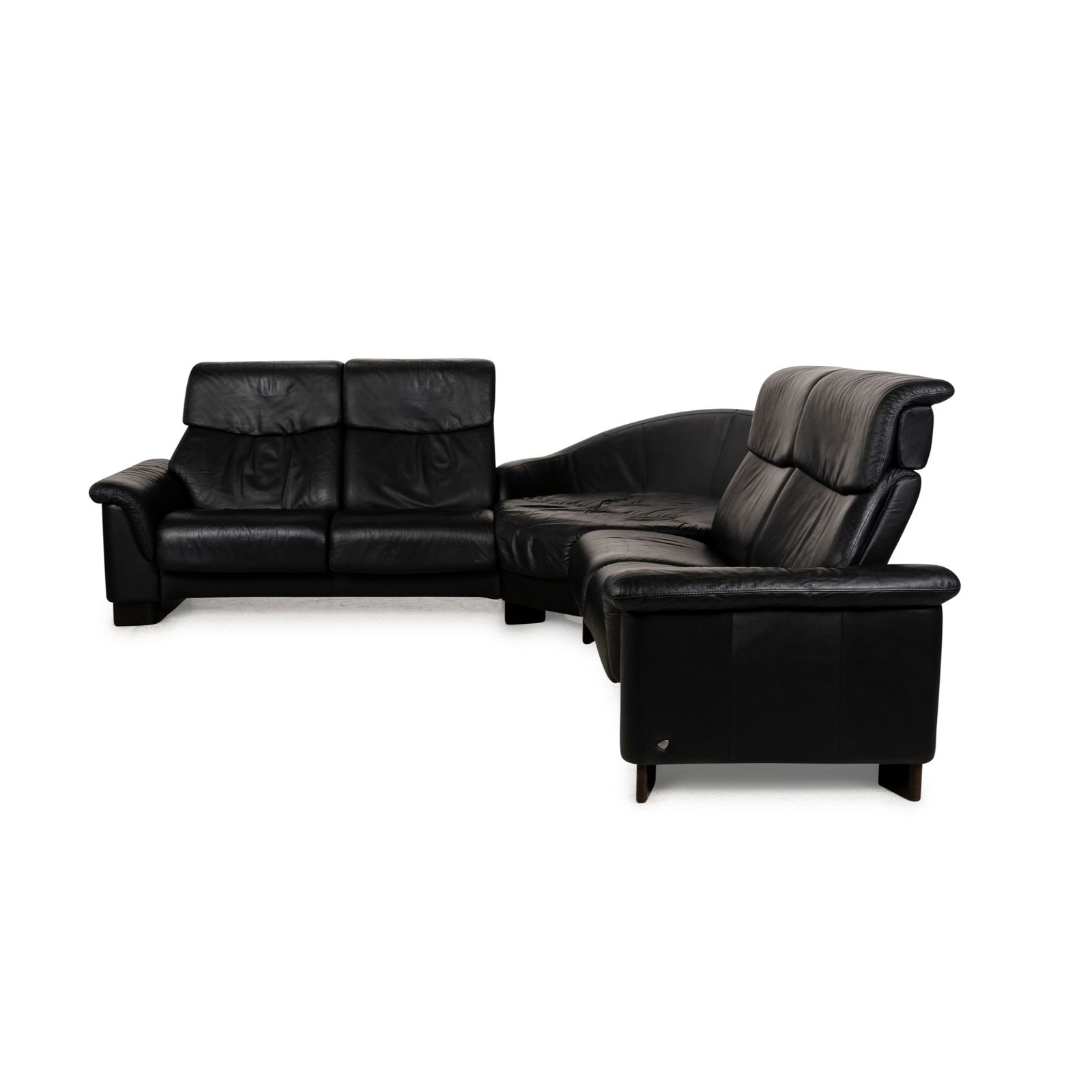 Mobilier Canapé d'angle Stressless Paradise en cuir noir, fonction manuelle photo