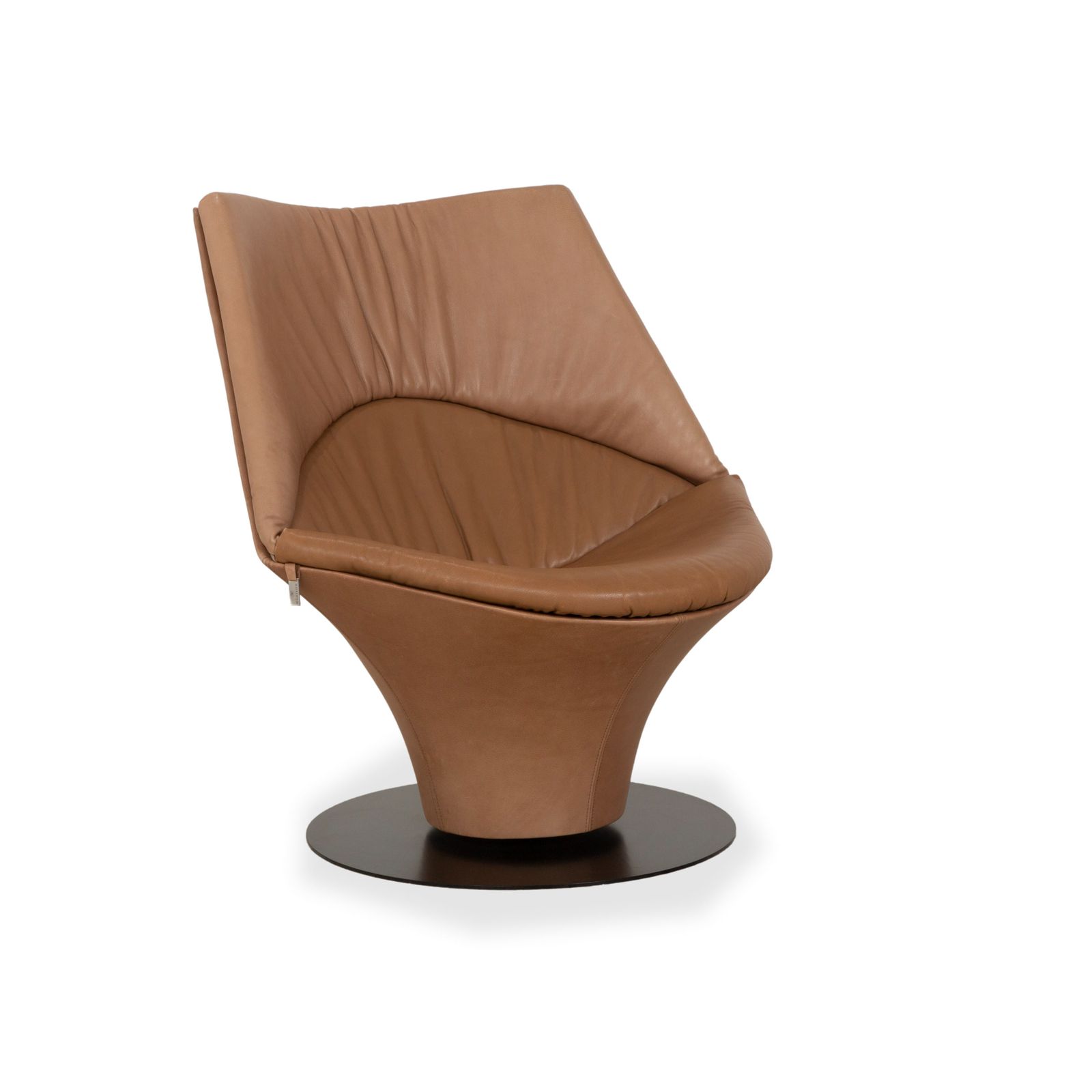 Fauteuil Werther W 100 en cuir, beige brun