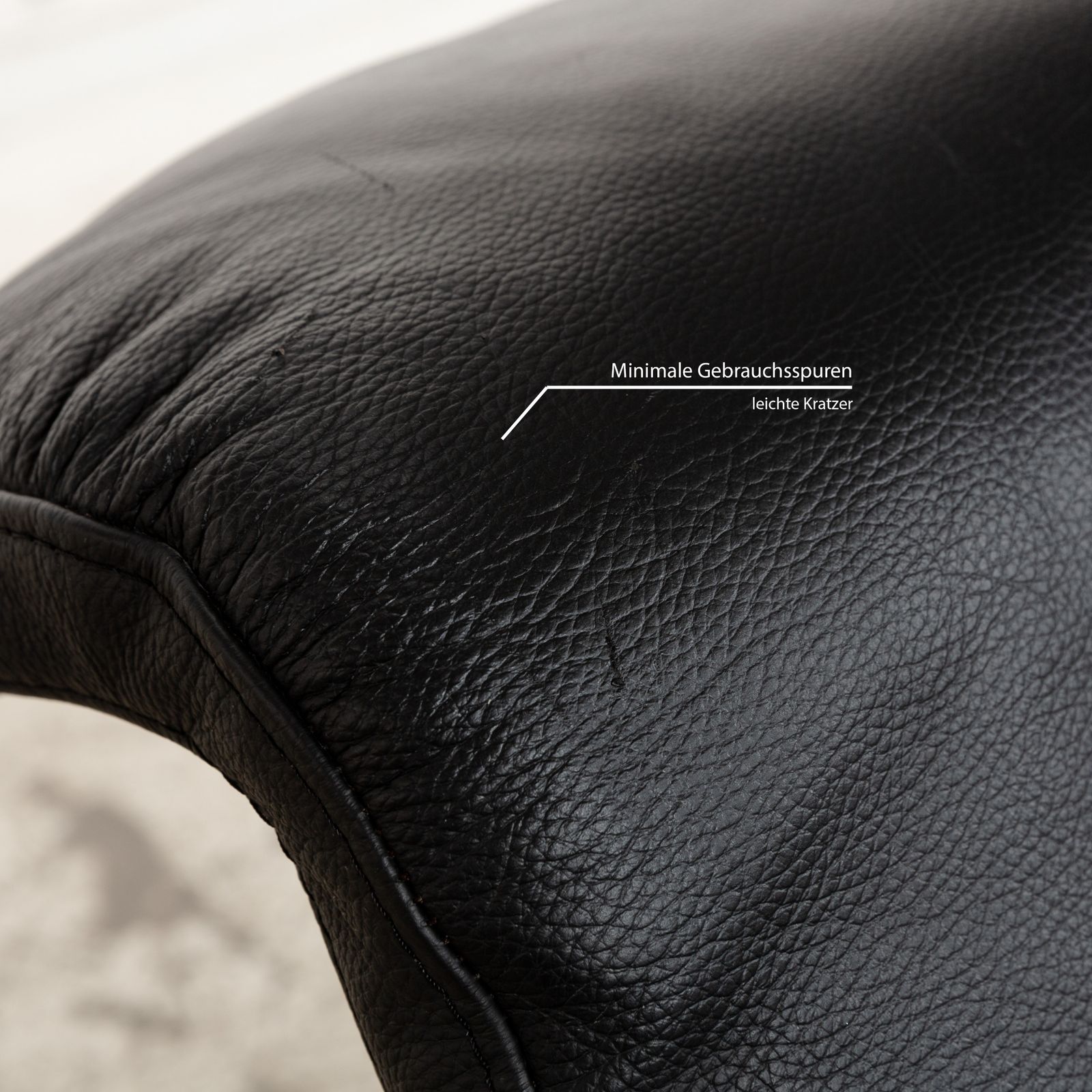 Stressless Leather Three Seater Black Sofa photo buy