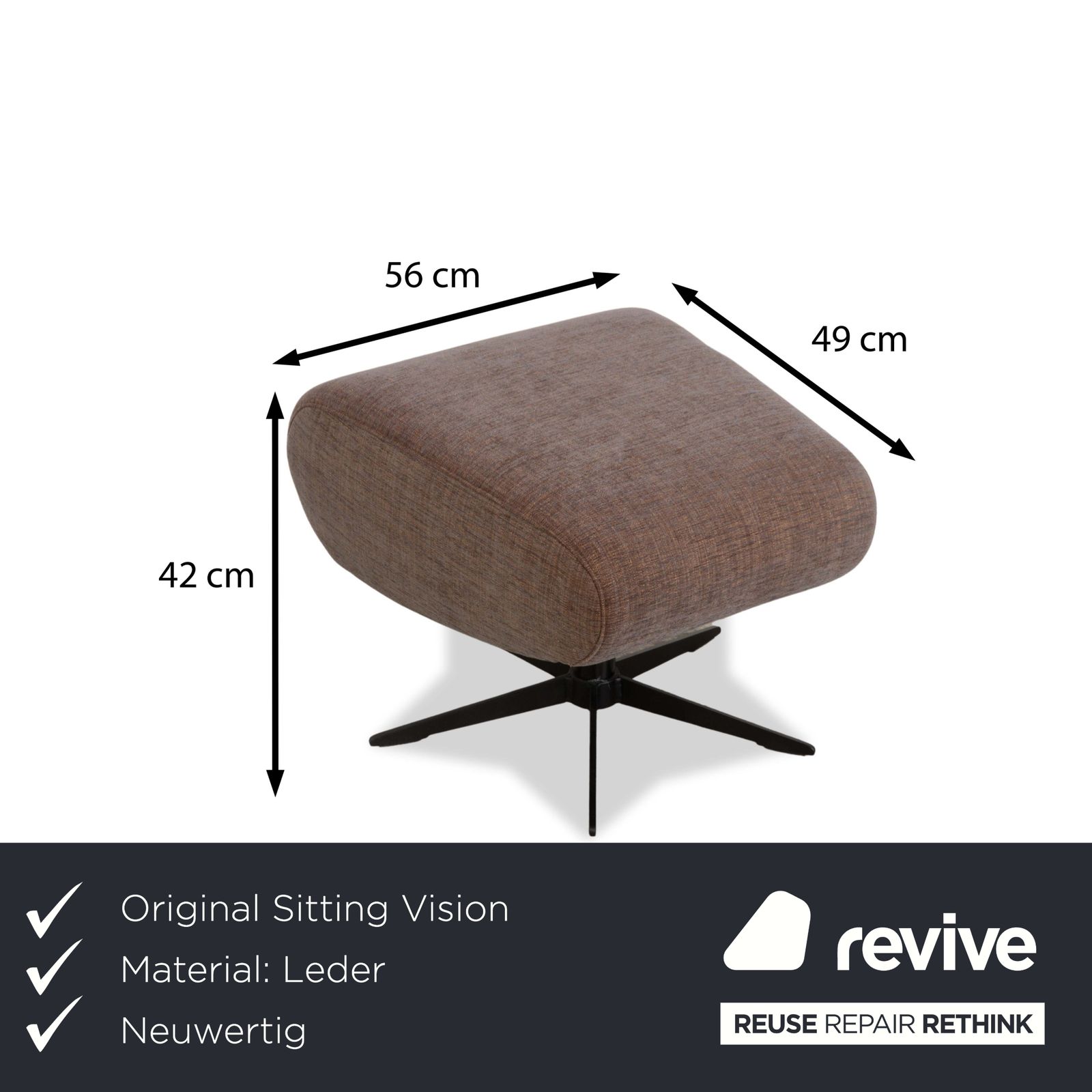 Sitting Vision Mv 248 Stoffen Fauteuil Set Beige Bruin Schommelfunctie photo for sale
