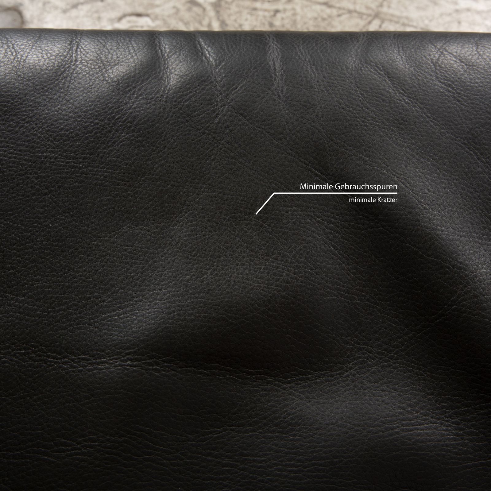 Canapé Walter Knoll Foster 500 en cuir gris anthracite foncé, 3 places photo 4806.0