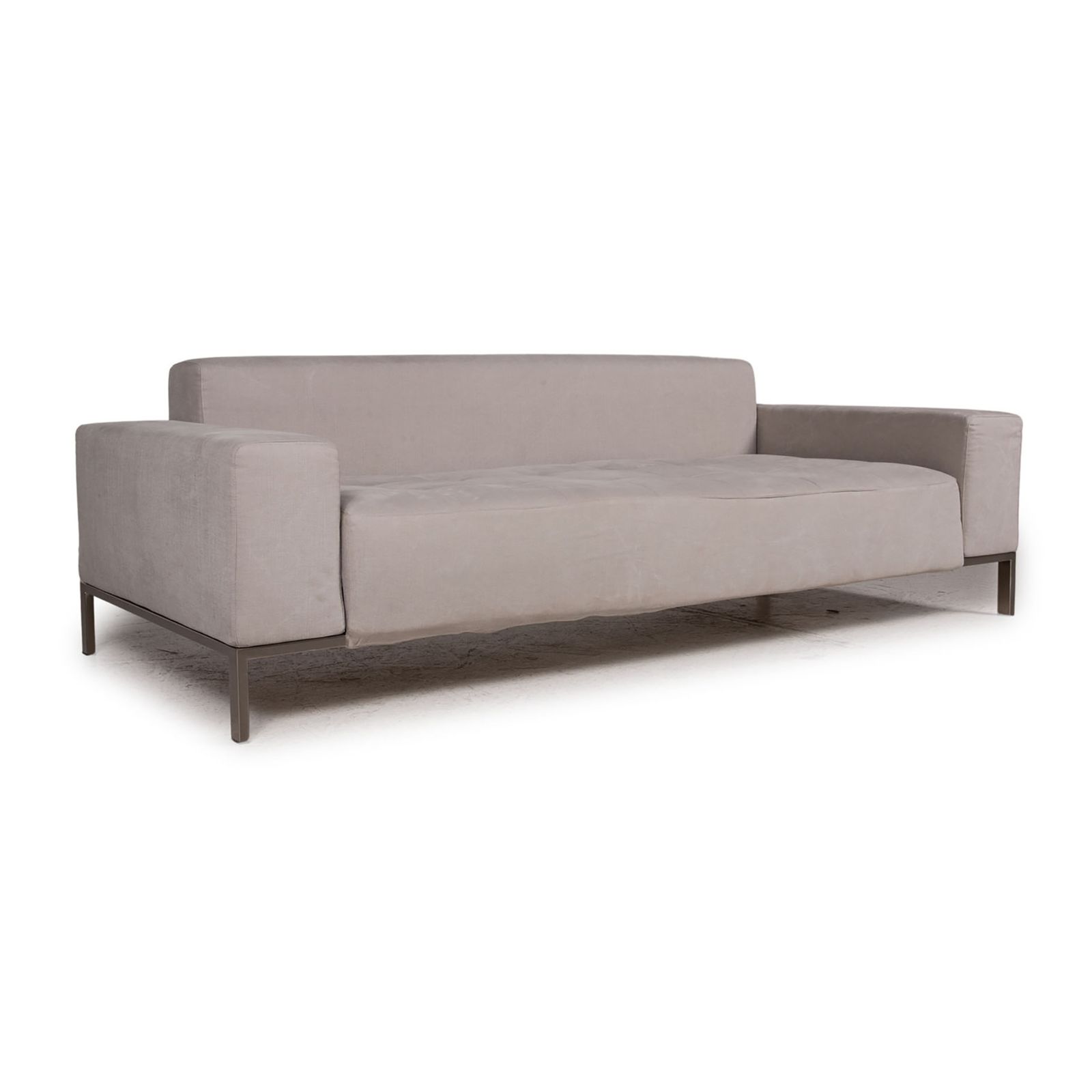 Zanotta Alfa Fabric Sofa Gray Two Seater photo vinterior