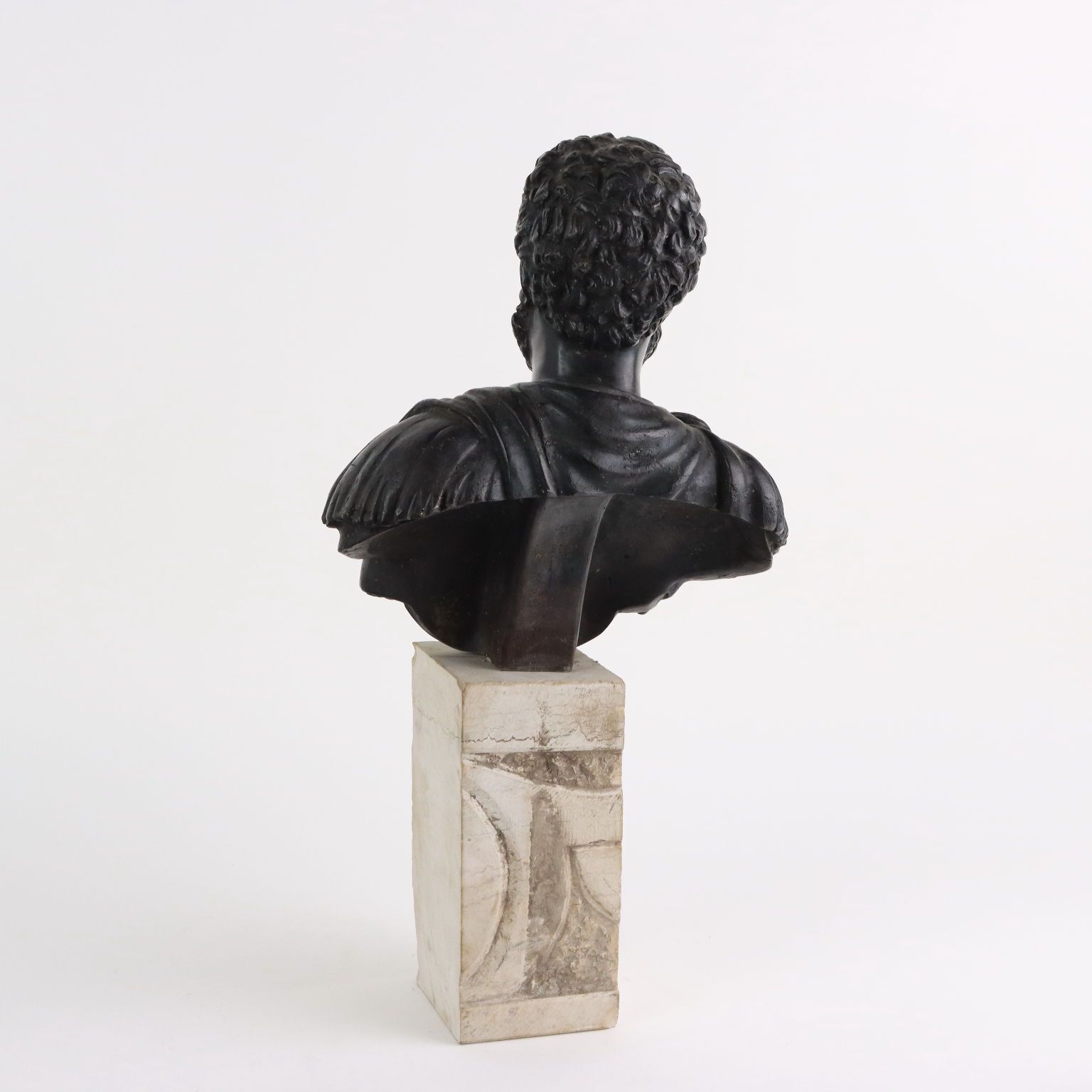 Marco Aurelio Imperatore Romano Busto In Bronzo Fonderia Chiurazzi Napoli photo vintage