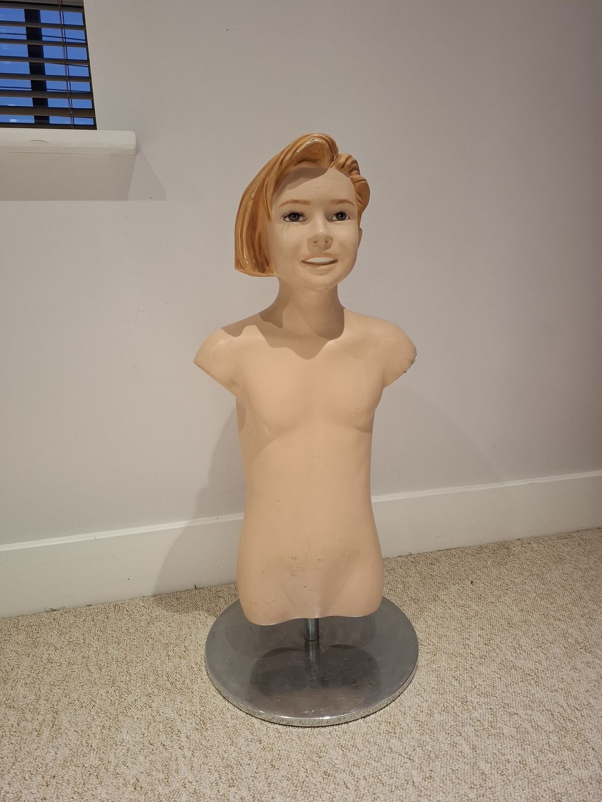 400.0 Charming Vintage Child Torso Mannequin – Early 20th Century French photo