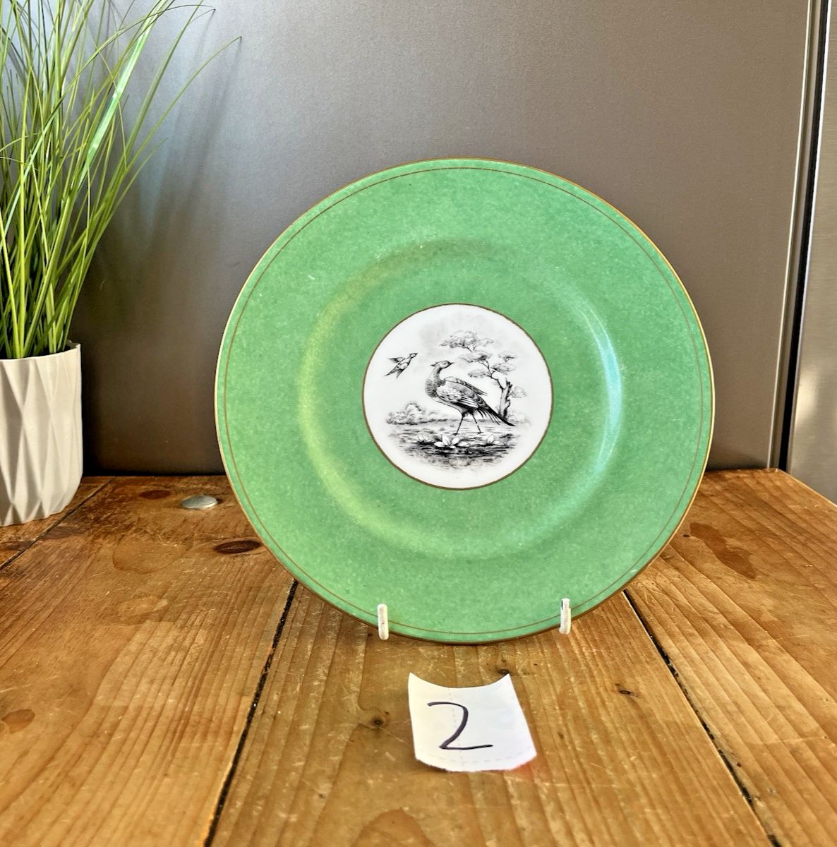 55.0 1 Antique Crown Staffordshire Pheasant Cabinet Plate For Tiffany & Co New York photo