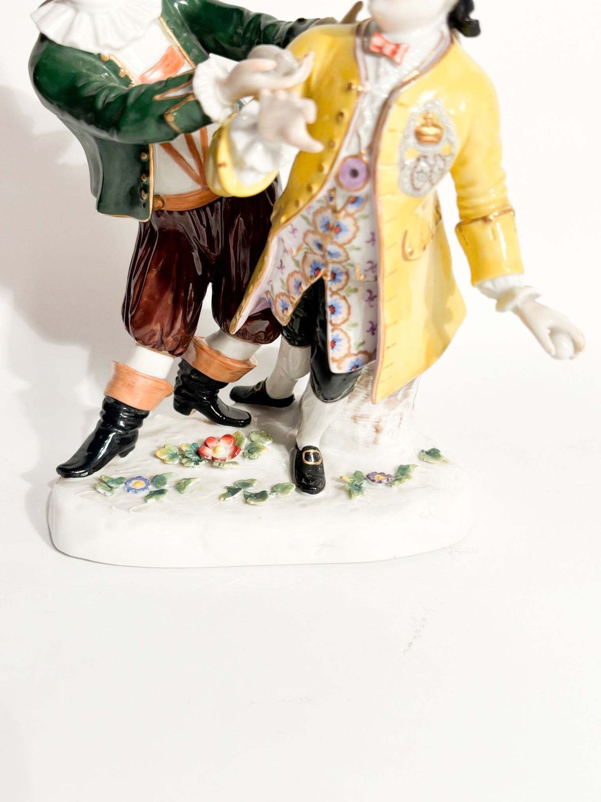Polychrome Porcelain Sculpture Group From Ludwigsburg Of The 1800s photo for sale