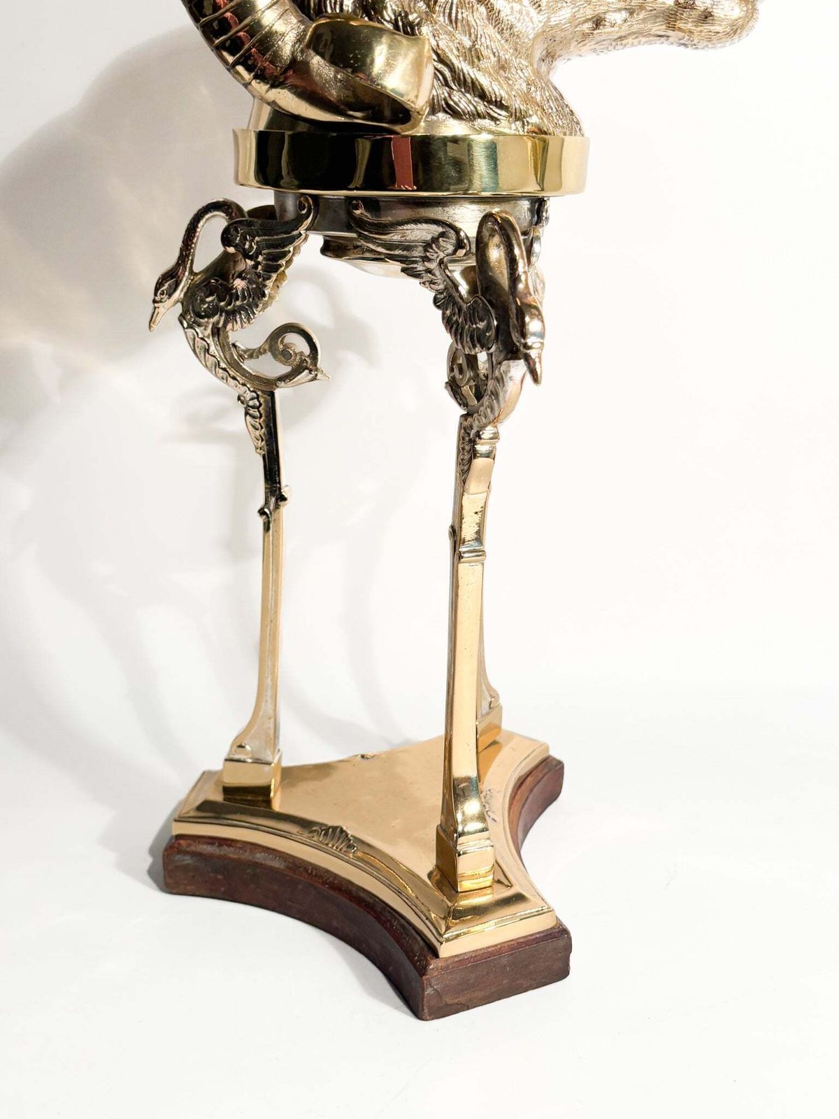 Sculpture With Golden Bronze Base Of Ram's Head 1970s photo 1449.0