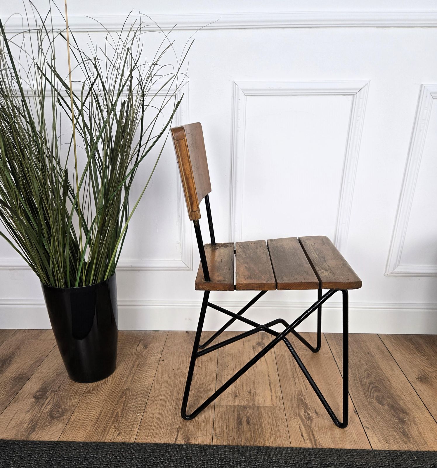 Mid Century Modern Italian Walnut Wood Side Lounge Chair photo Furniture