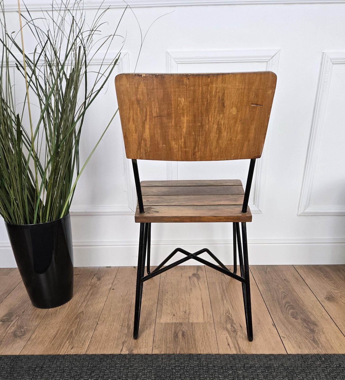 Mid Century Modern Italian Walnut Wood Side Lounge Chair photo 788.0
