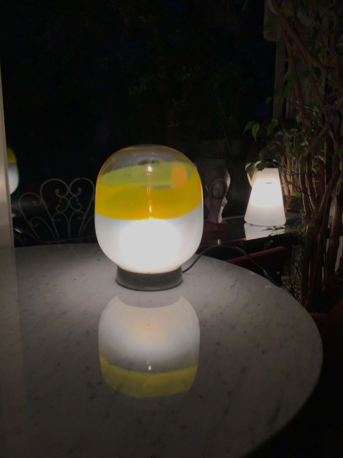 Stilnovo Table Lamp  Metal Crome Opal Glass 1955 Italy photo vintage