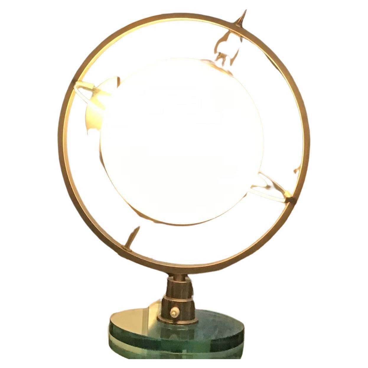 Fontana Arte "Gio Ponti" Stil Table Lamp Glass Metal Chrome 1955 Italy photo furniture