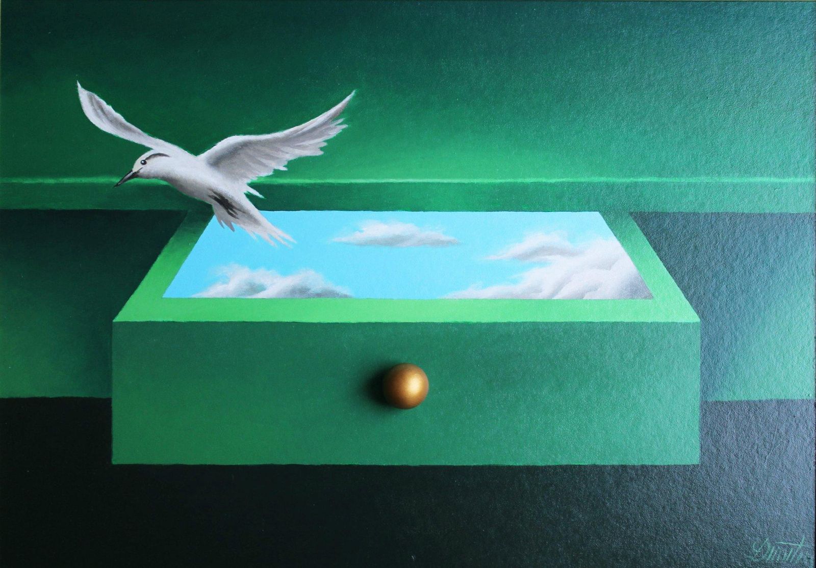 Juris Dimitersdrawer Of Illusions. 2025 Cardboard, Canvas, Oil, 50x70 Cm 2025 photo furniture