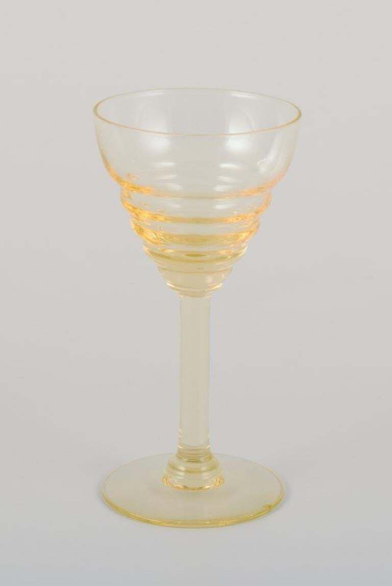 Pukeberg, Sweden. A Set Of Six Liqueur Glasses. Colored Art Glass. photo Home Decor