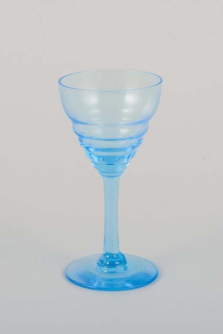 Pukeberg, Sweden. A Set Of Six Liqueur Glasses. Colored Art Glass. photo furniture