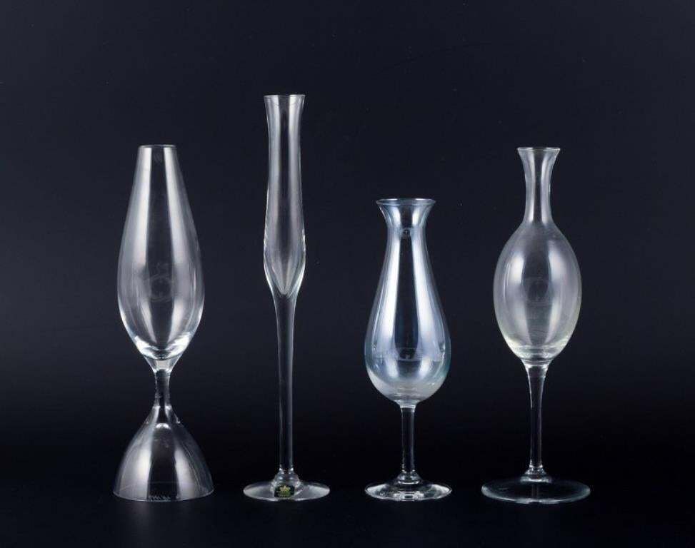 Kosta Boda And Several Other Swedish Glassworks. Set Of Four Tall Glasses photo furniture