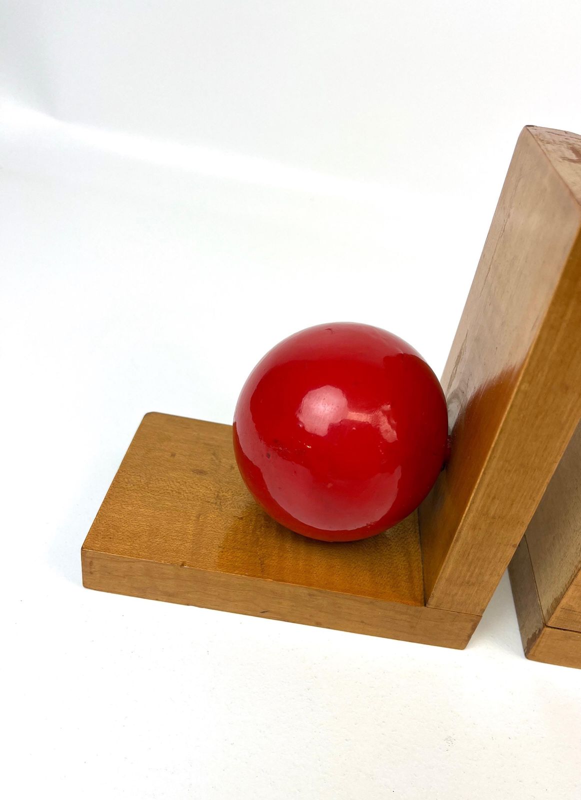 Stunning Bauhaus De Stijl Art Deco Wooden Cubist Pair Bookends Germany 1930 photo for sale