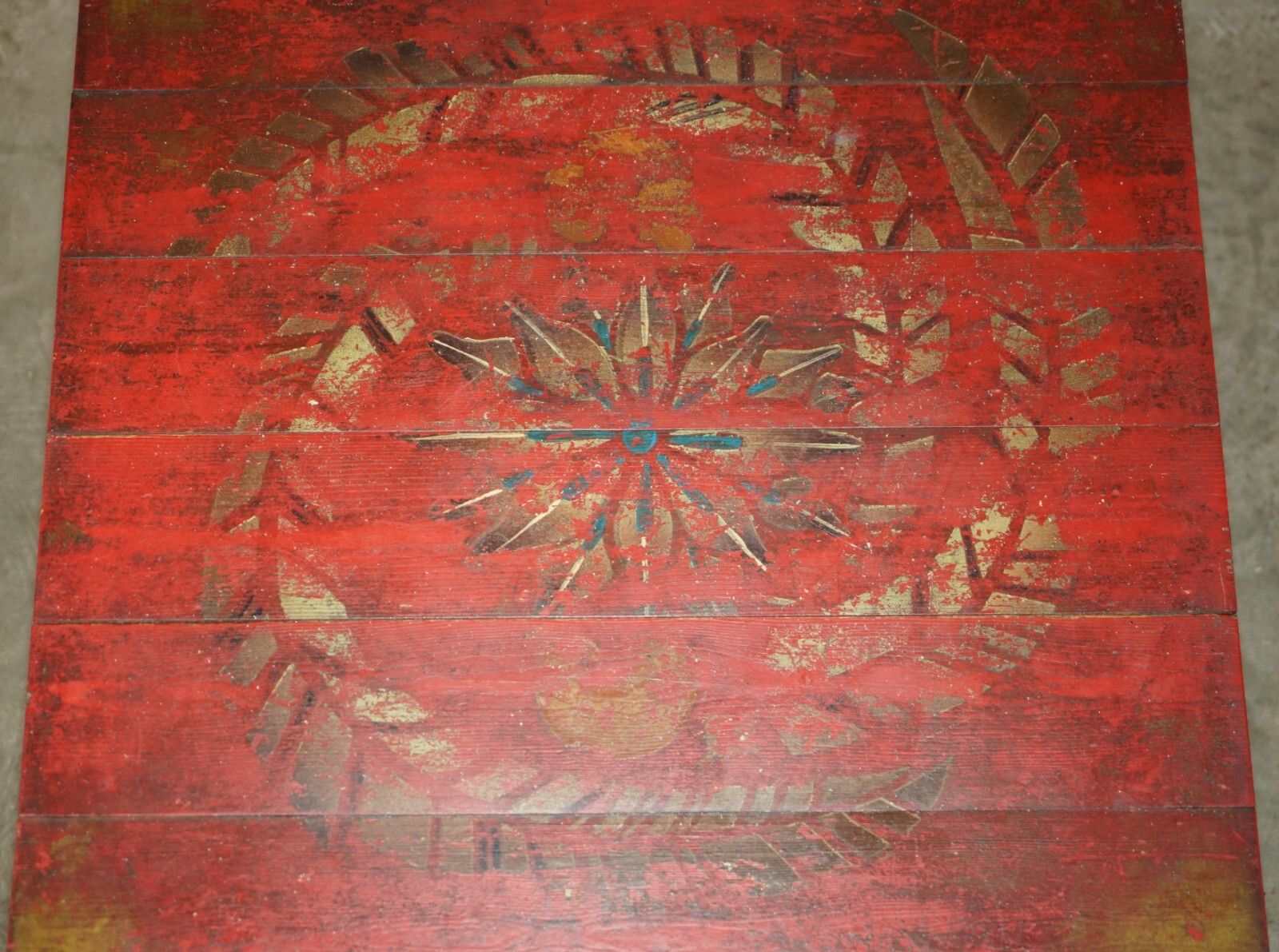 French Antique Hand Painted Paris Pine Vendange Wine Tasting Table Lovely! photo 850.0