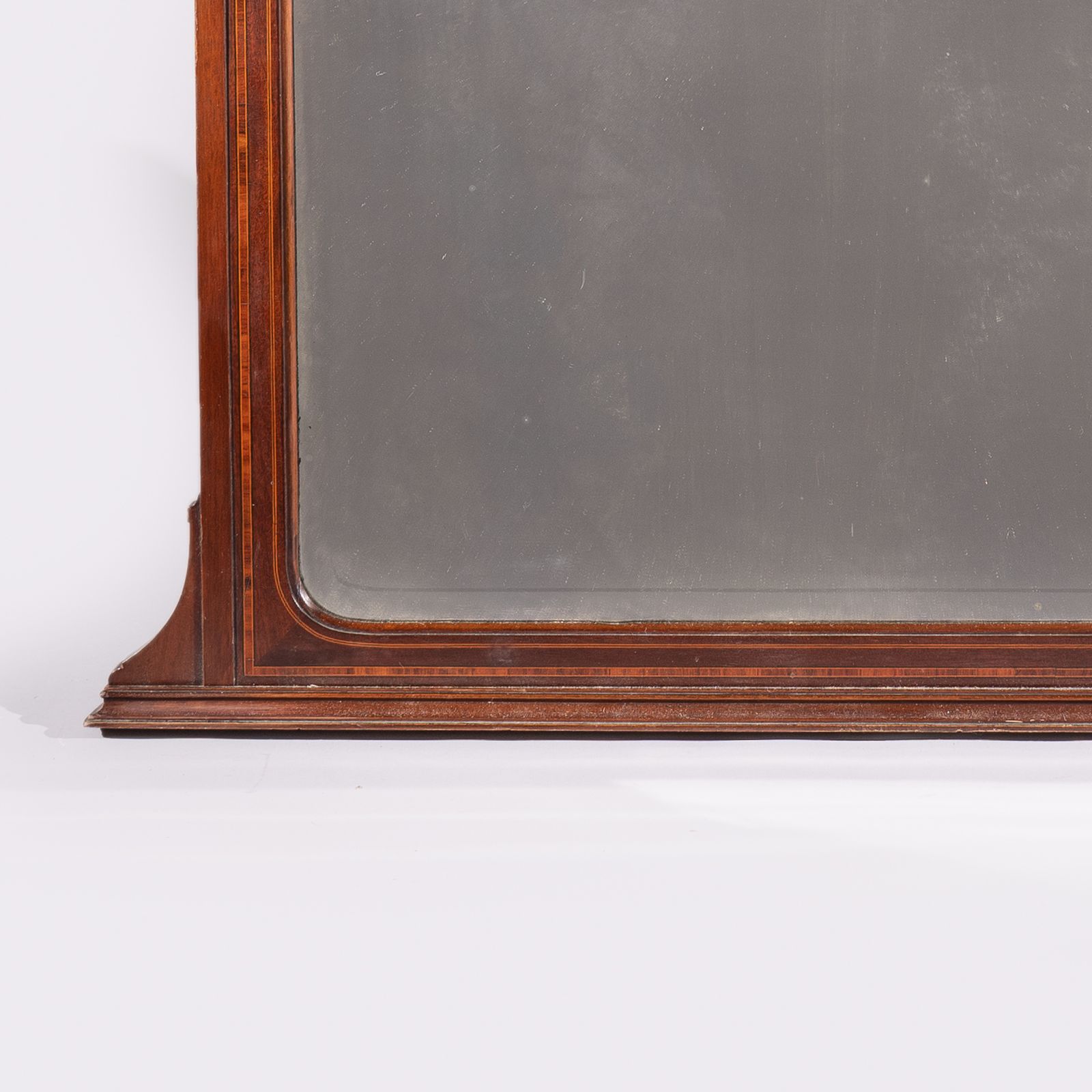 19th Century Victorian English Walnut Inlaid Overmantle Mirror photo Home Decor