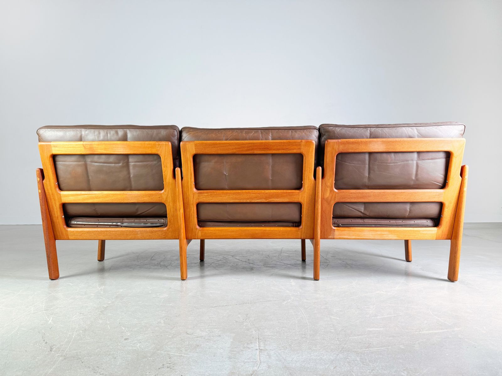 Mid Century 3 Seater Sofa Niels Eilersen Illum Wikkelsø Couch Teak photo Furniture