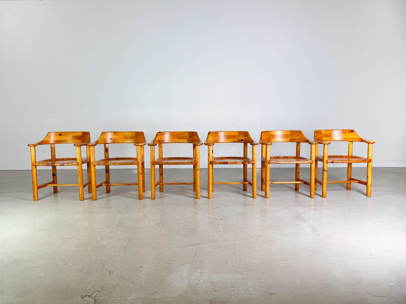 Set Of 6 Rainer Daumiller Armchairs Vintage Chair Pine photo vinterior