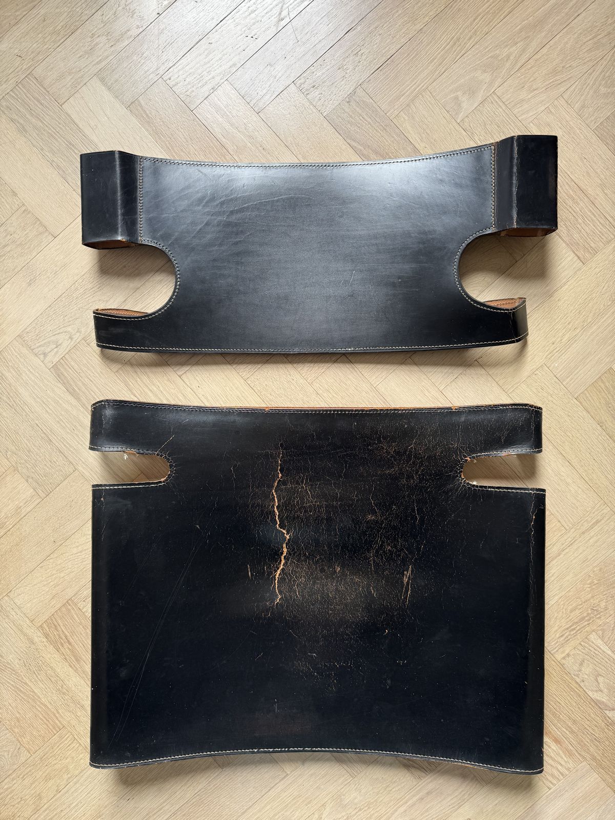 Borge Mogensen   Spanish Chair Seat Covers, Black X 2 photo 50.0