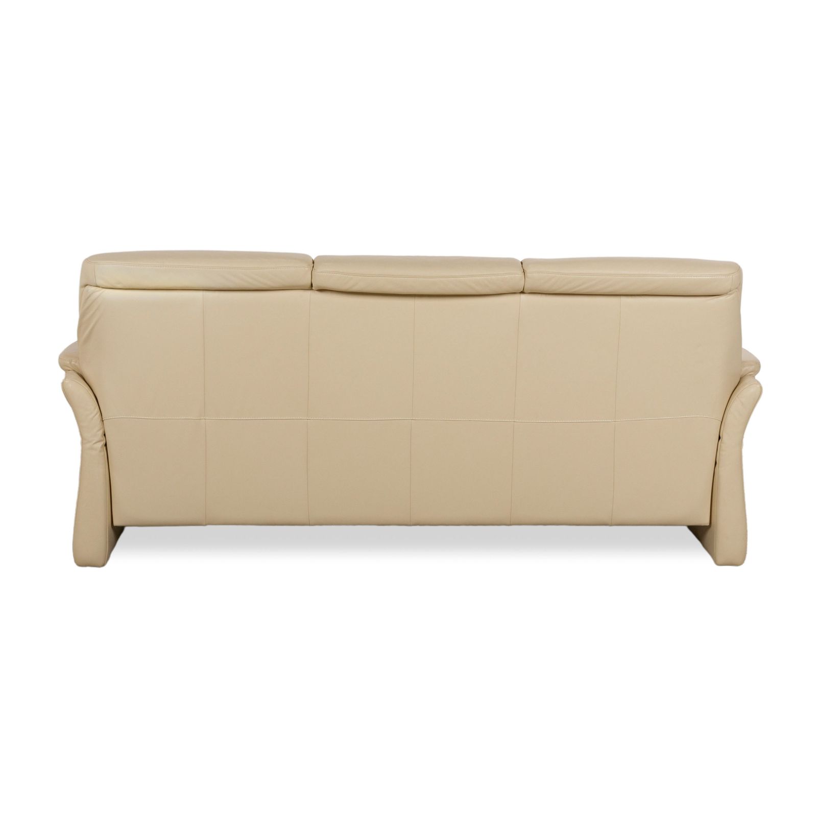 Mobilier Canapé 3 places Elastoform en cuir, crème beige, fonction manuelle photo