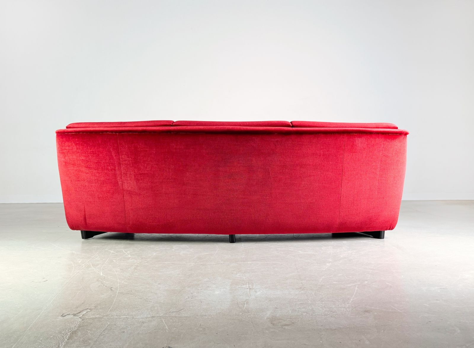 Mid Century Bank Vintage Sofa Jaren 1960 Rood Retro Fluweel photo Meubels