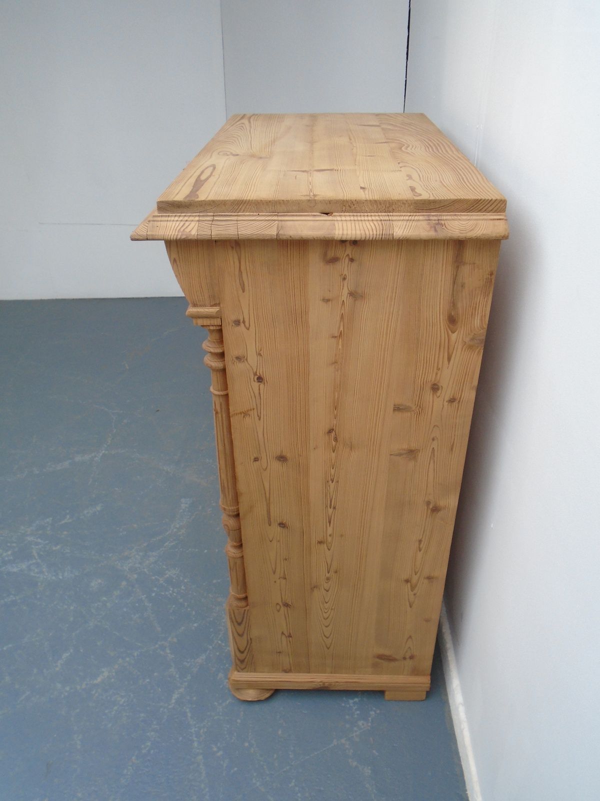 A Victorian Pine Tall 5 Drawer Chest Of Drawers To Wax / Paint photo Furniture