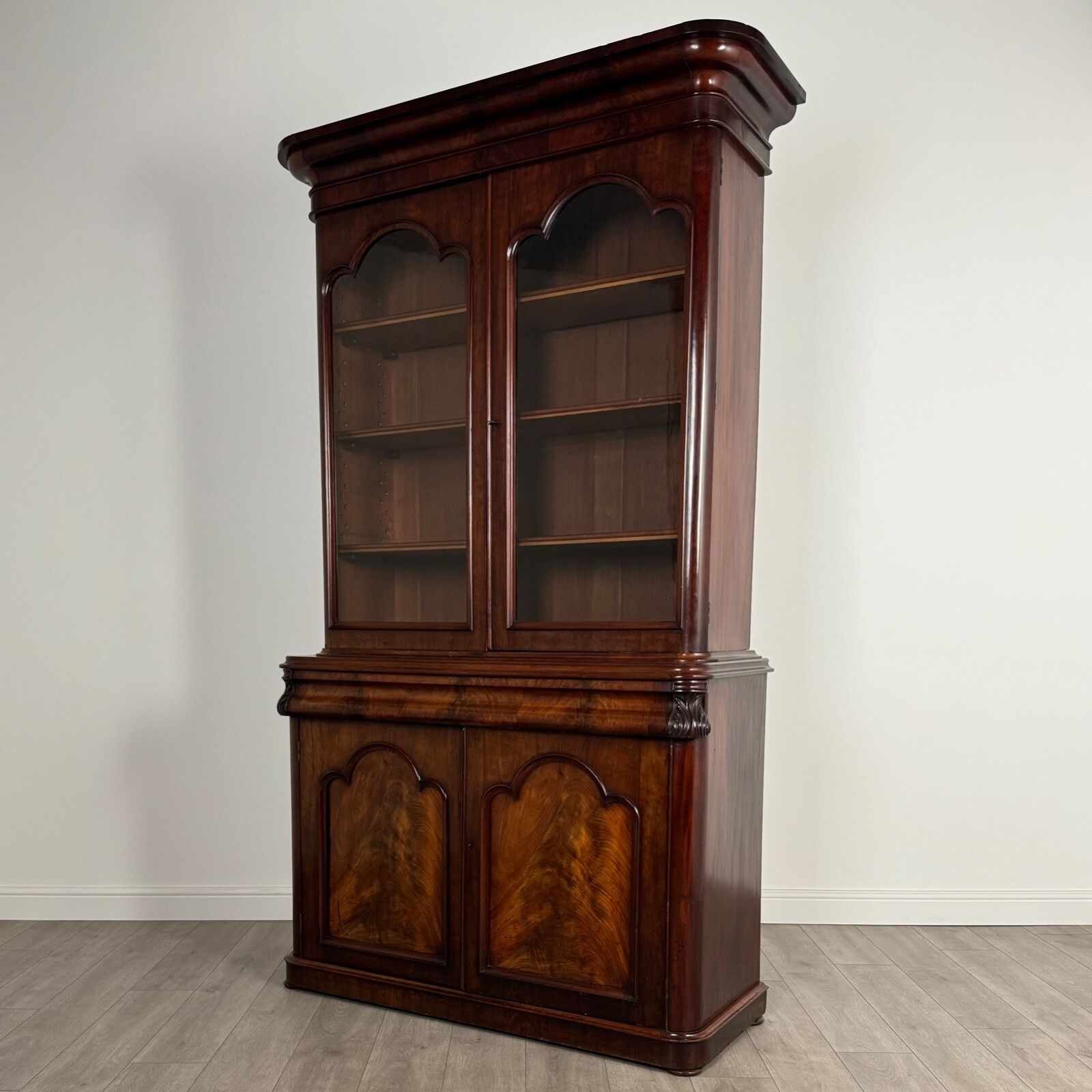 Antique 19th Century Finest Quality Bookcase In Mahogany photo Furniture
