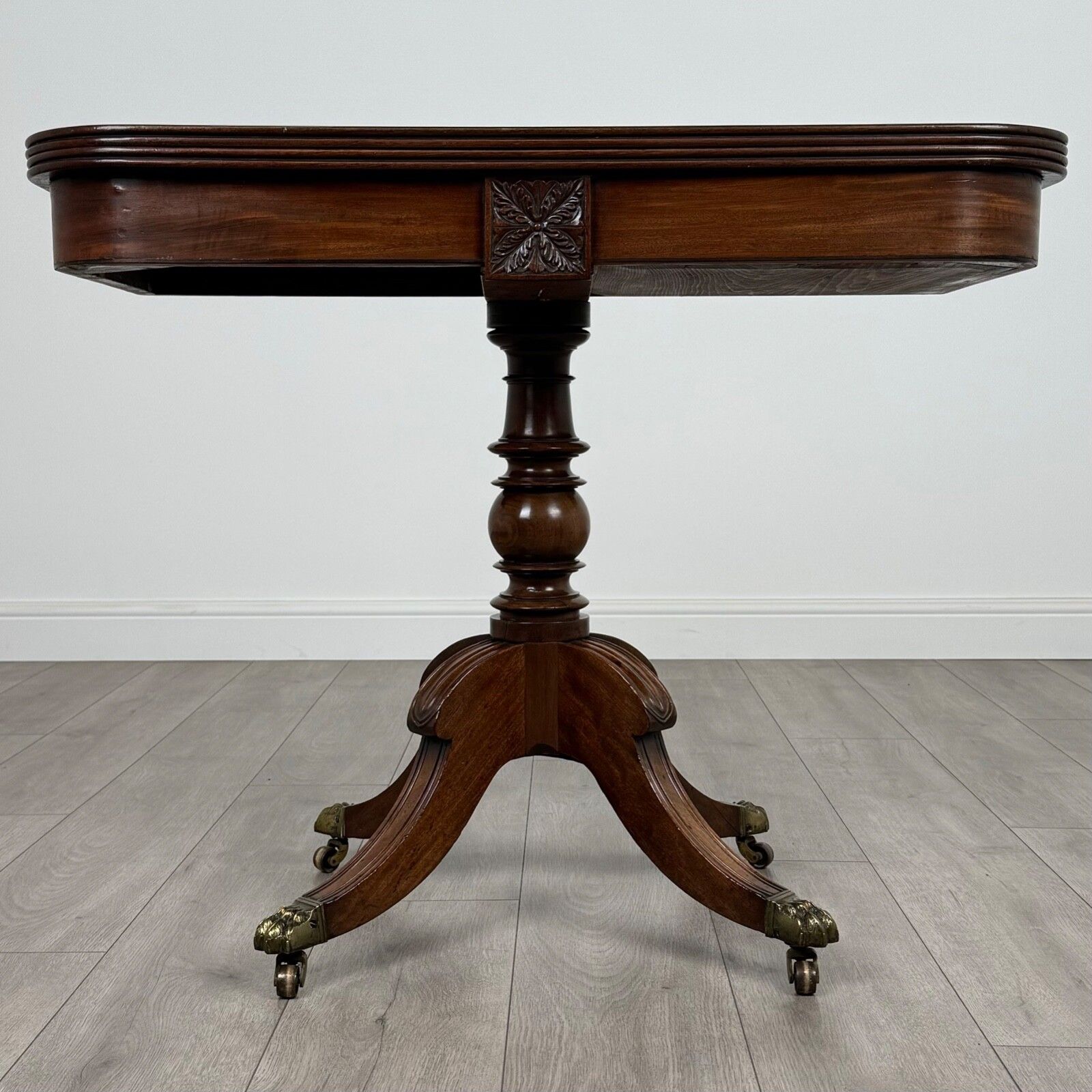 Antique 19th Century Regency Style Tea Table In Mahogany