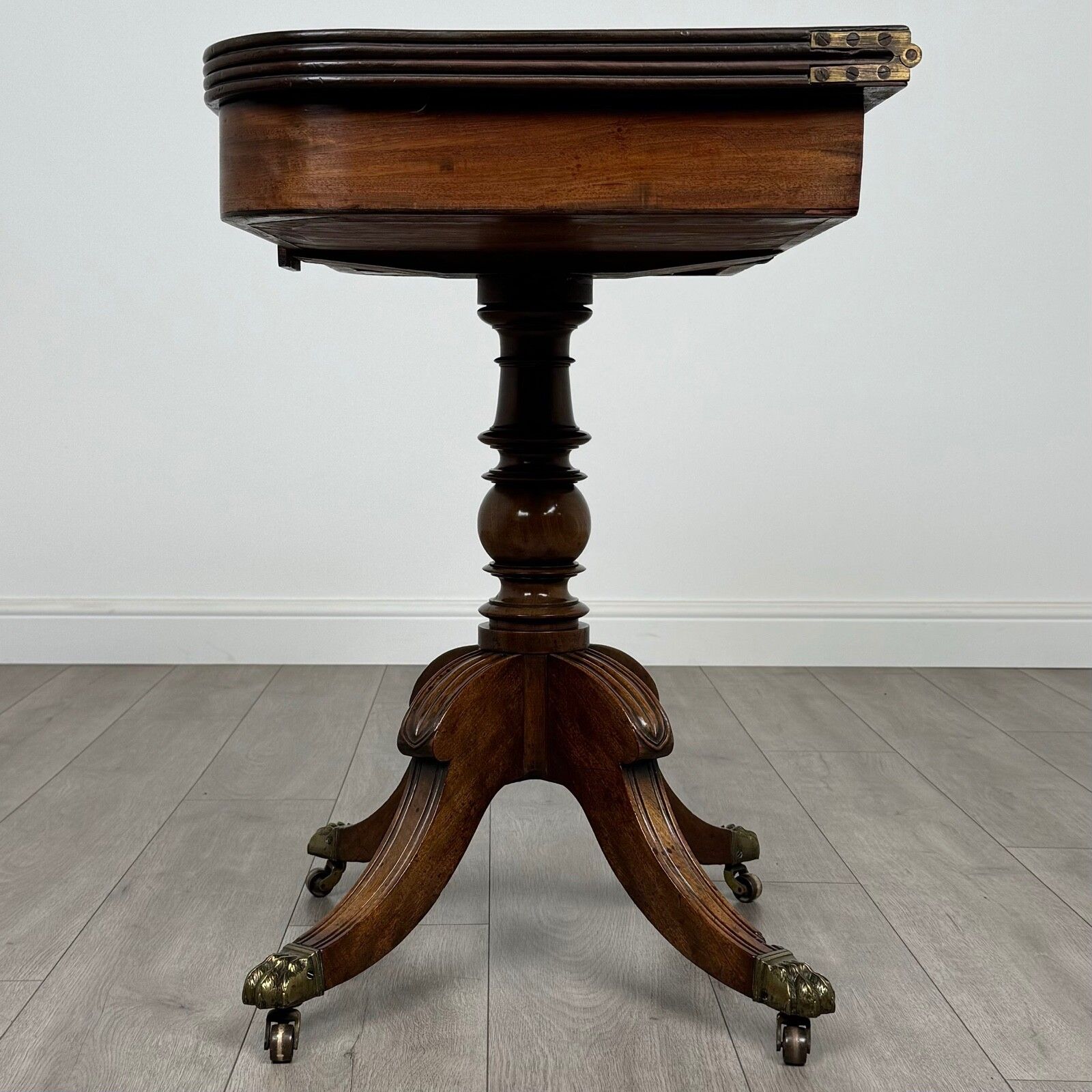 Antique 19th Century Regency Style Tea Table In Mahogany photo for sale