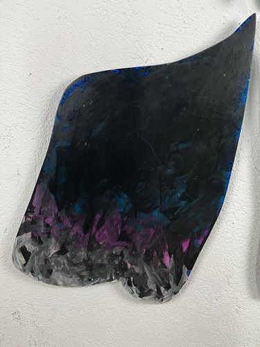 795.0 Mario Surbone Wood Acrylic Night Flower 1984 photo