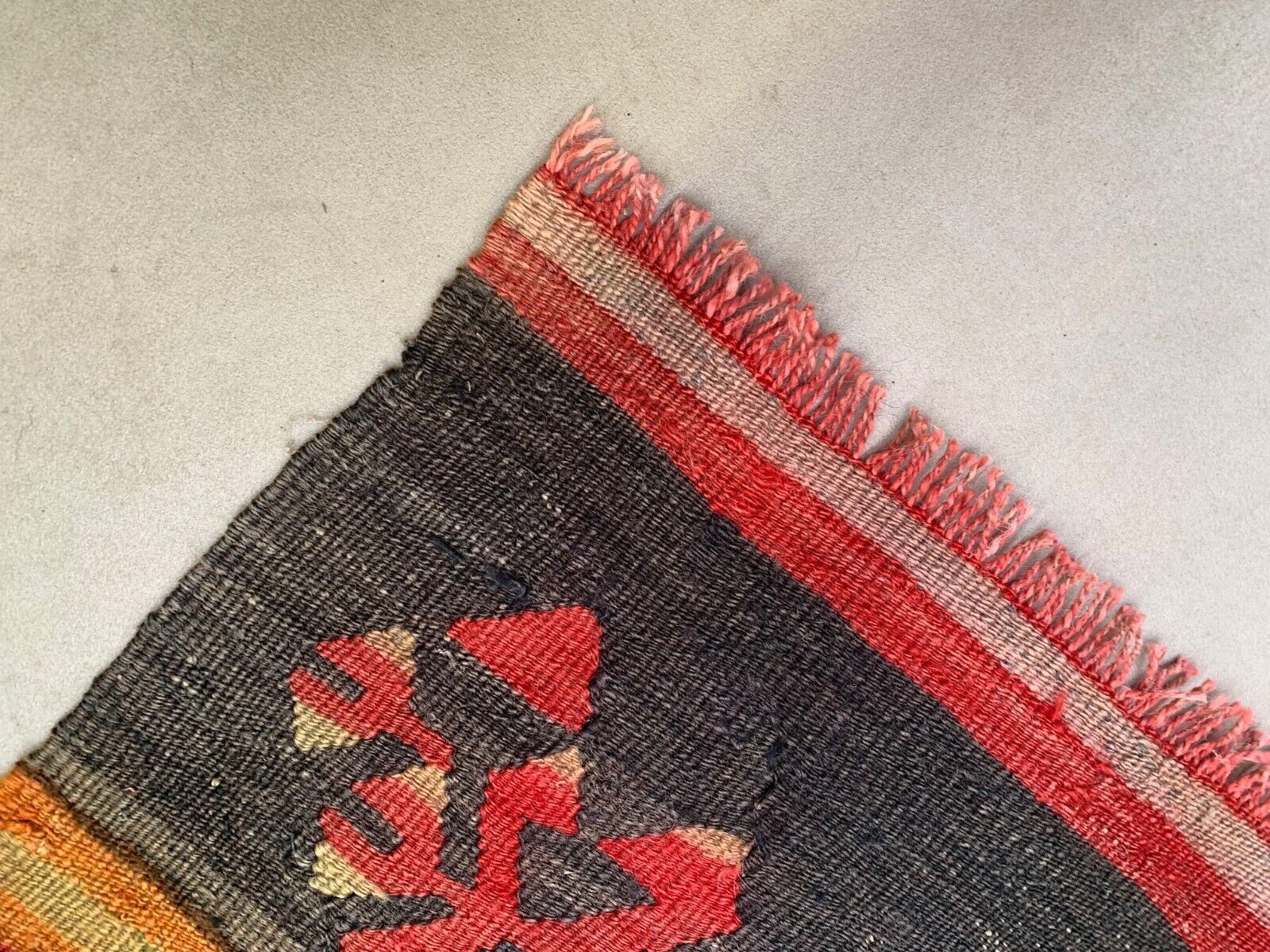 Old Turkish Narrow Kilim Runner 263x62 Cm Shabby Chic, Vintage Kelim photo 335.0