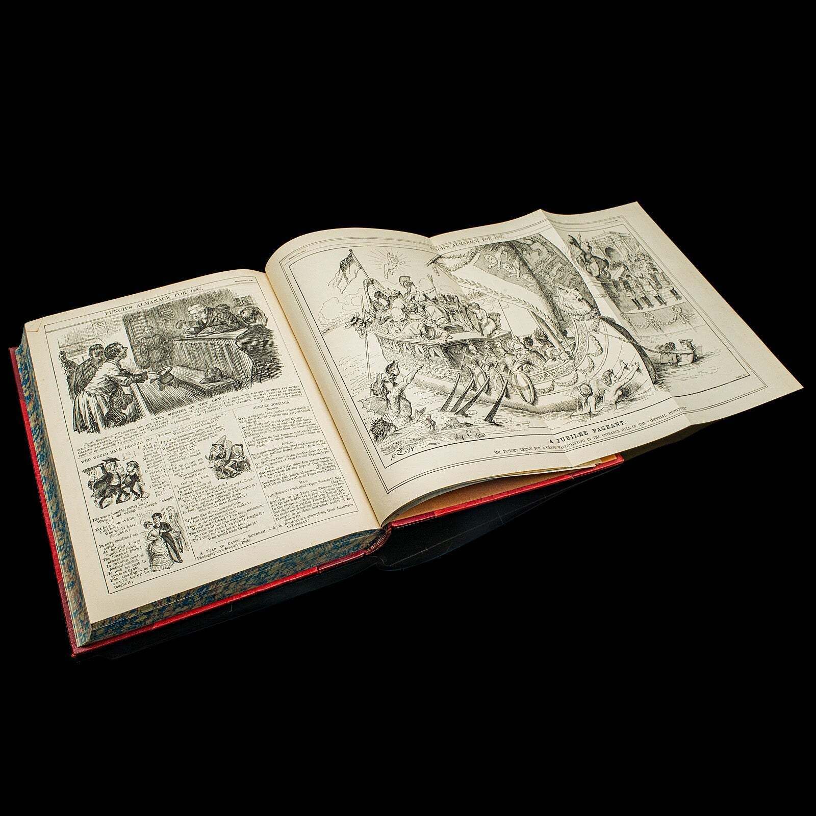 photo for sale Antique Punch Book, Almanac Compendium, English, Humour, Illustrated, Victorian