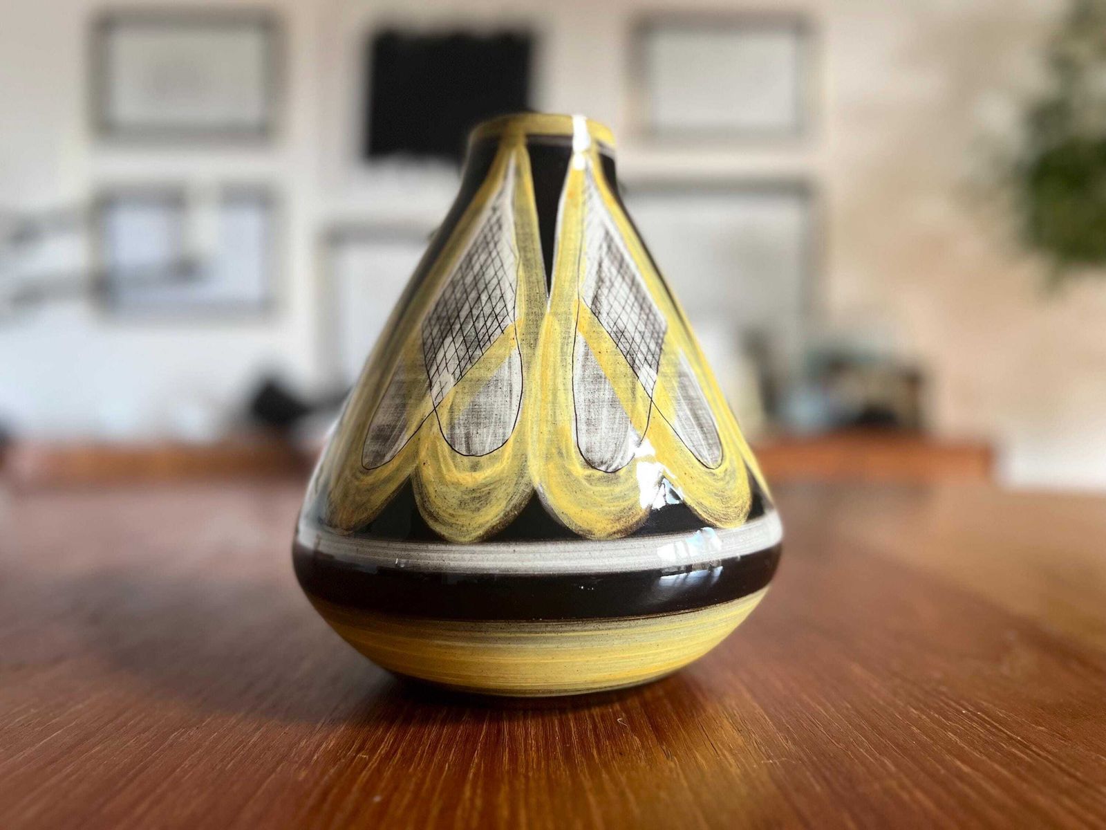 Swiss Studio Pottery   Unique Handmade Vase By Ruth E. Keller   Mid Century Vase From Switzerland photo furniture